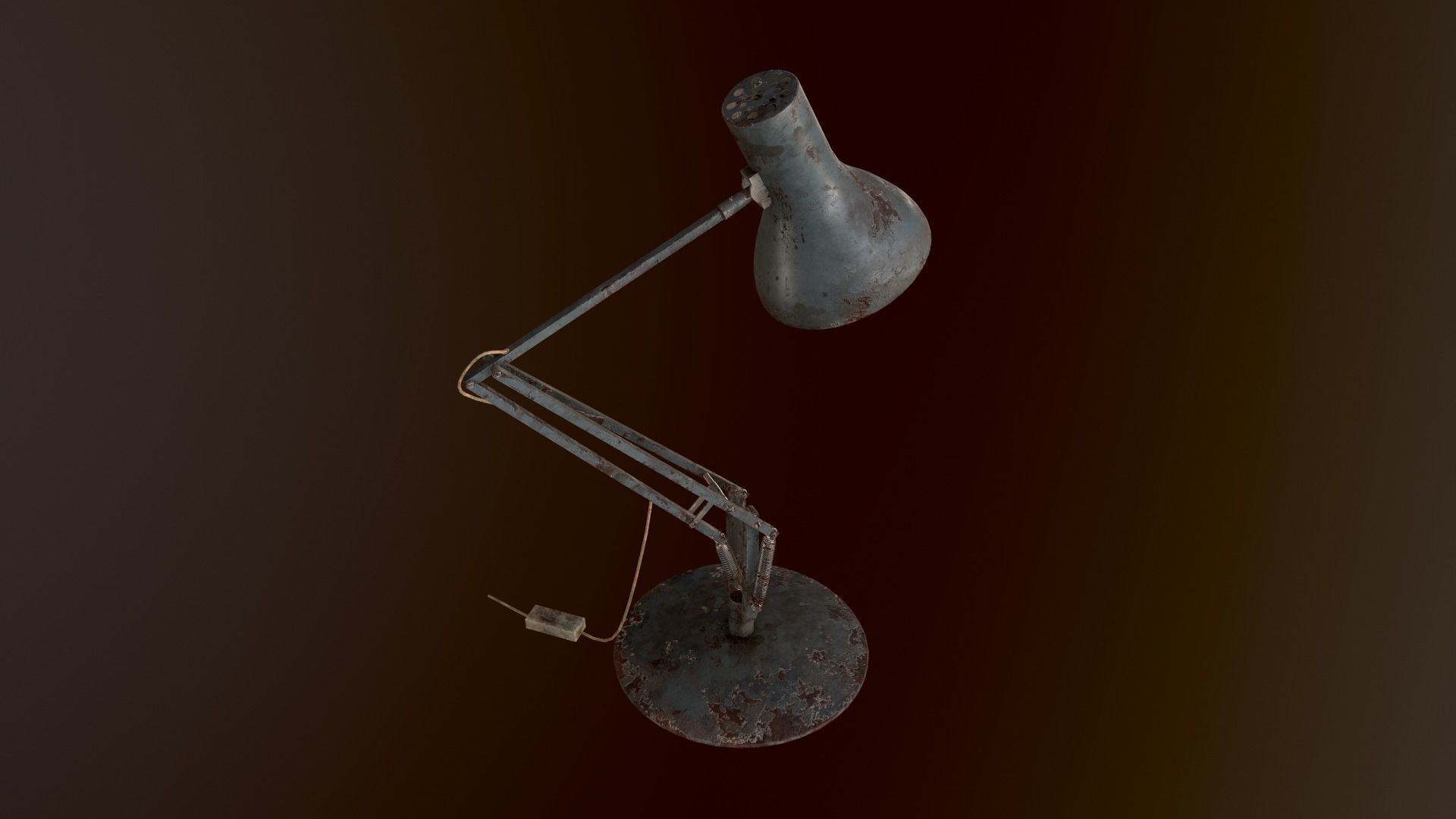 Dirty and rusty Soviet lamp or Old russian light Low-poly 3D model_72