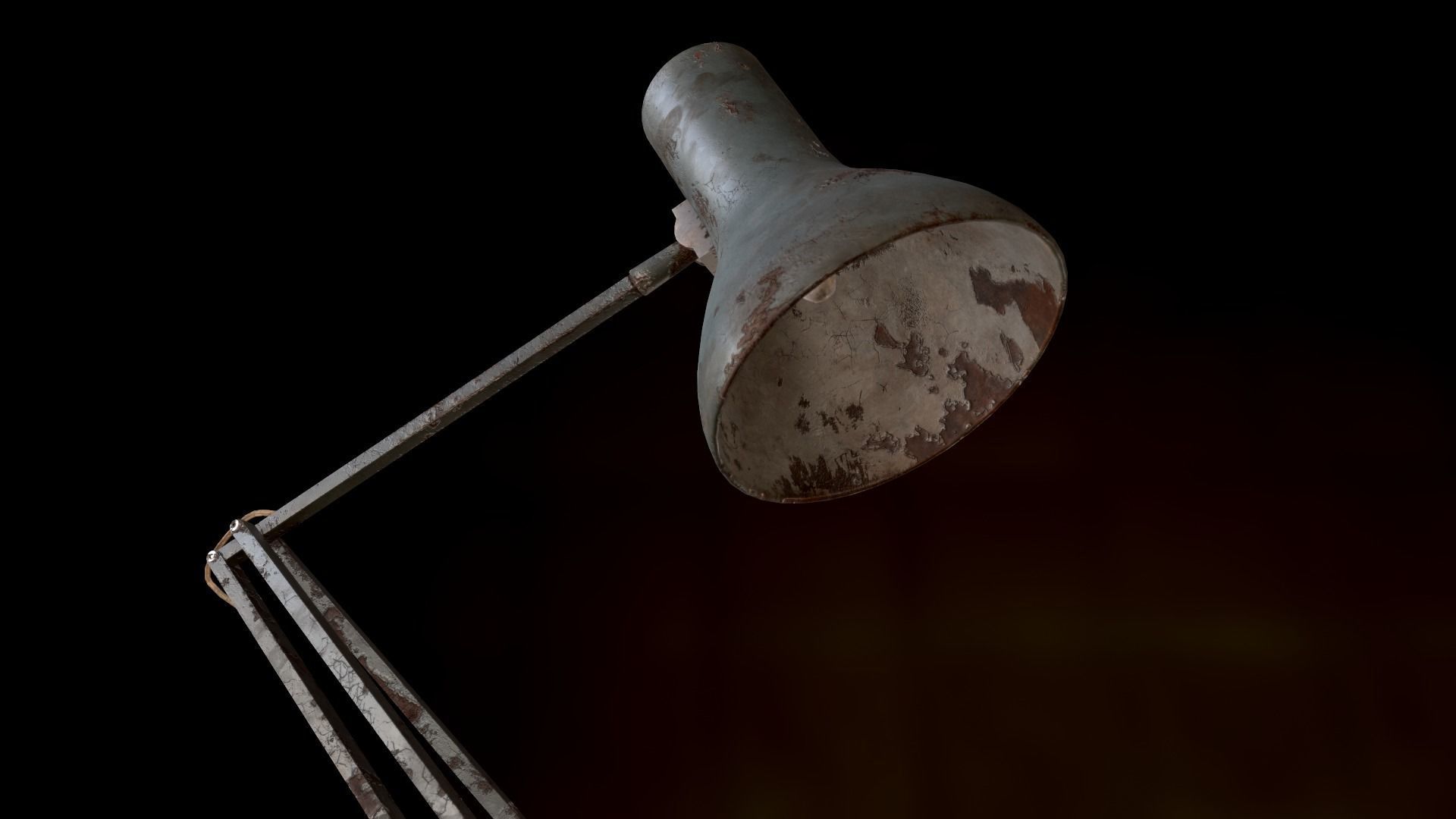 Dirty and rusty Soviet lamp or Old russian light Low-poly 3D model_20