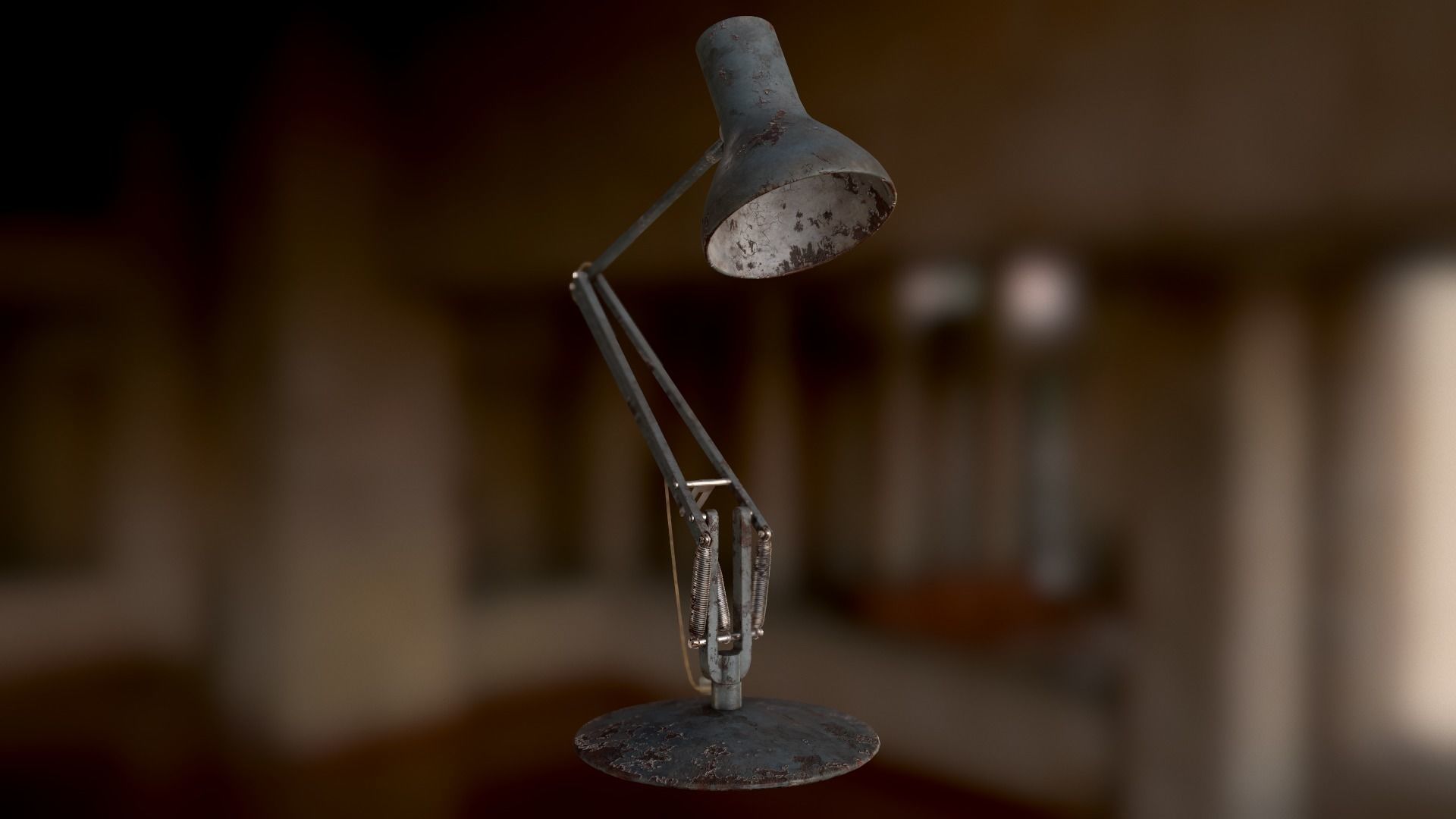 Dirty and rusty Soviet lamp or Old russian light Low-poly 3D model_47