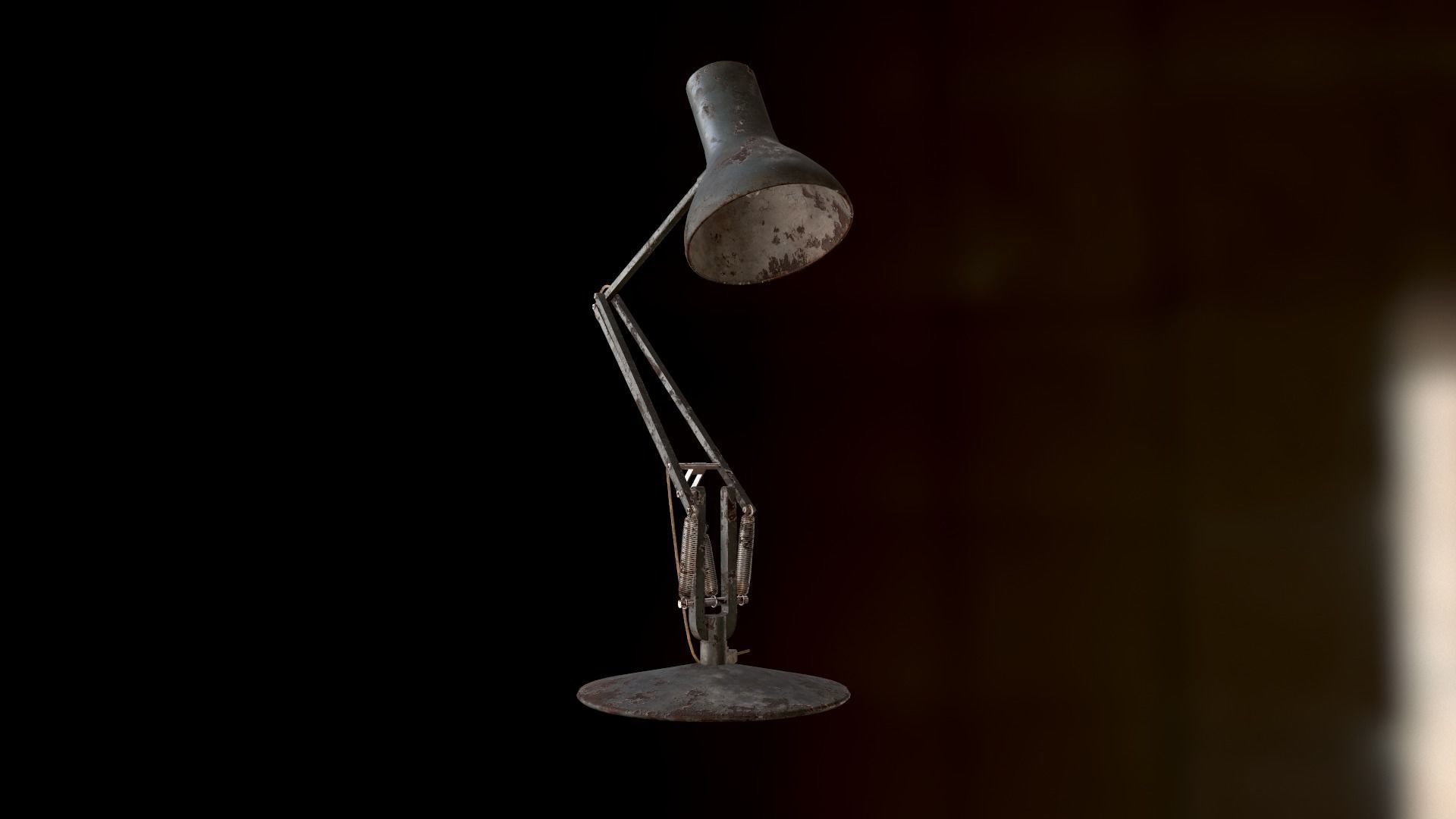 Dirty and rusty Soviet lamp or Old russian light Low-poly 3D model_38