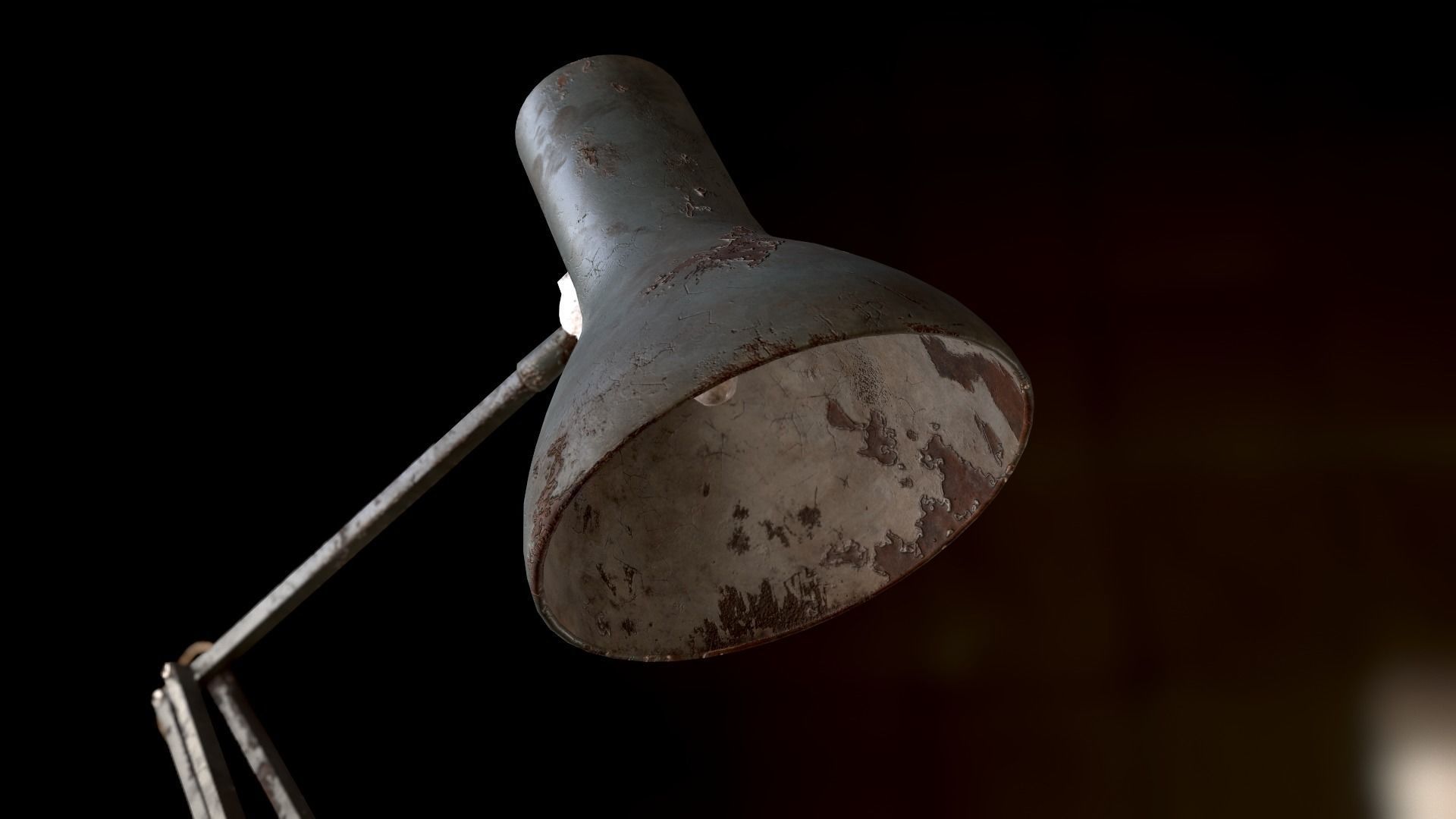 Dirty and rusty Soviet lamp or Old russian light Low-poly 3D model_60
