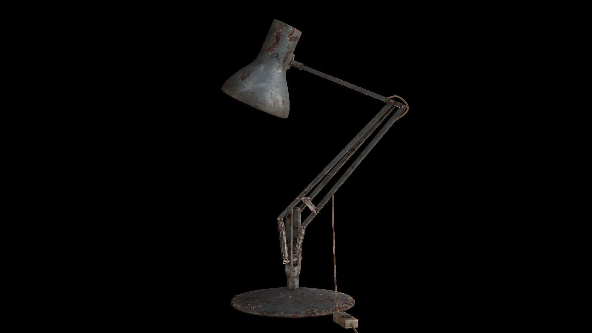 Dirty and rusty Soviet lamp or Old russian light Low-poly 3D model_88