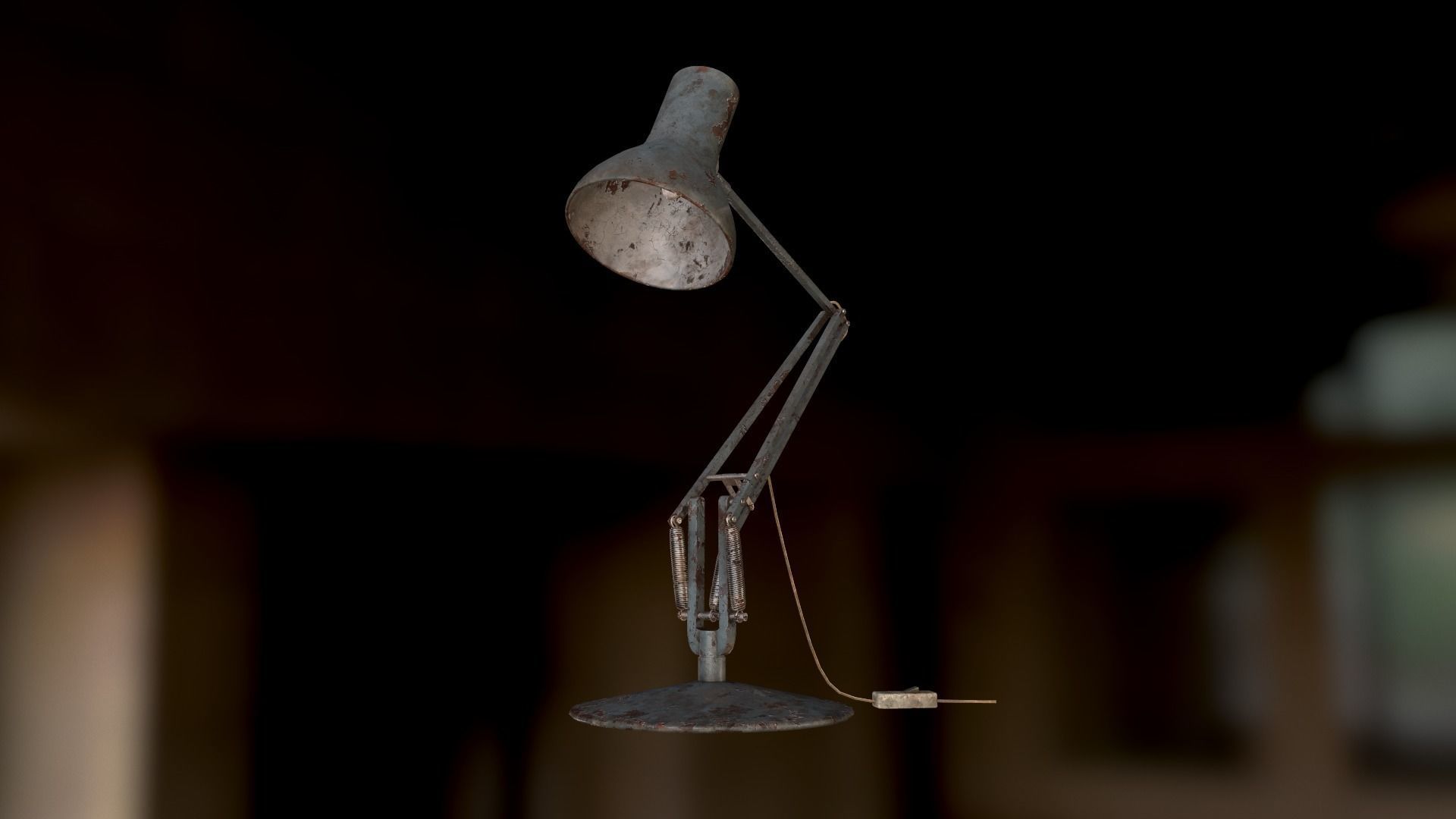 Dirty and rusty Soviet lamp or Old russian light Low-poly 3D model_69