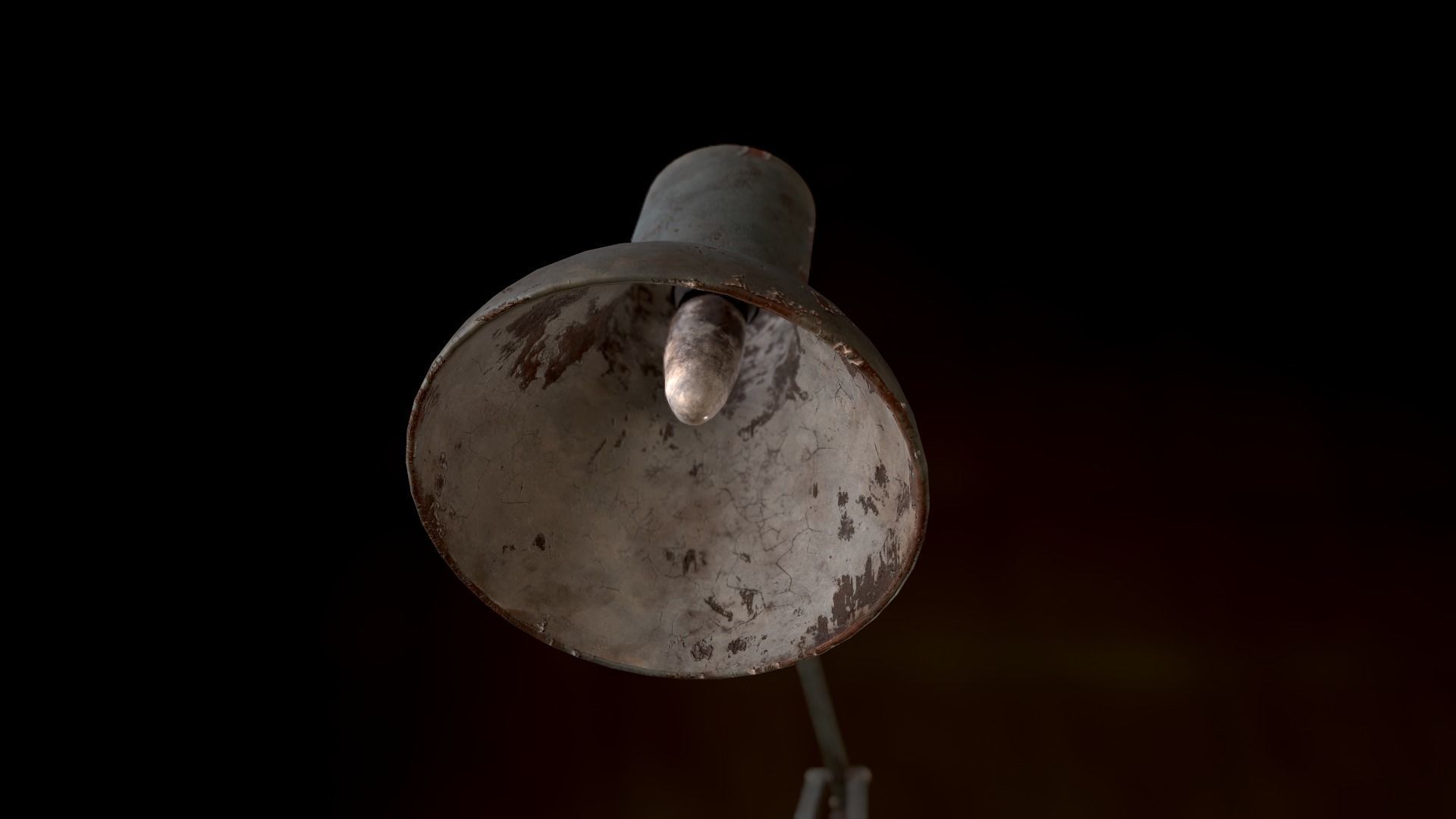 Dirty and rusty Soviet lamp or Old russian light Low-poly 3D model_61