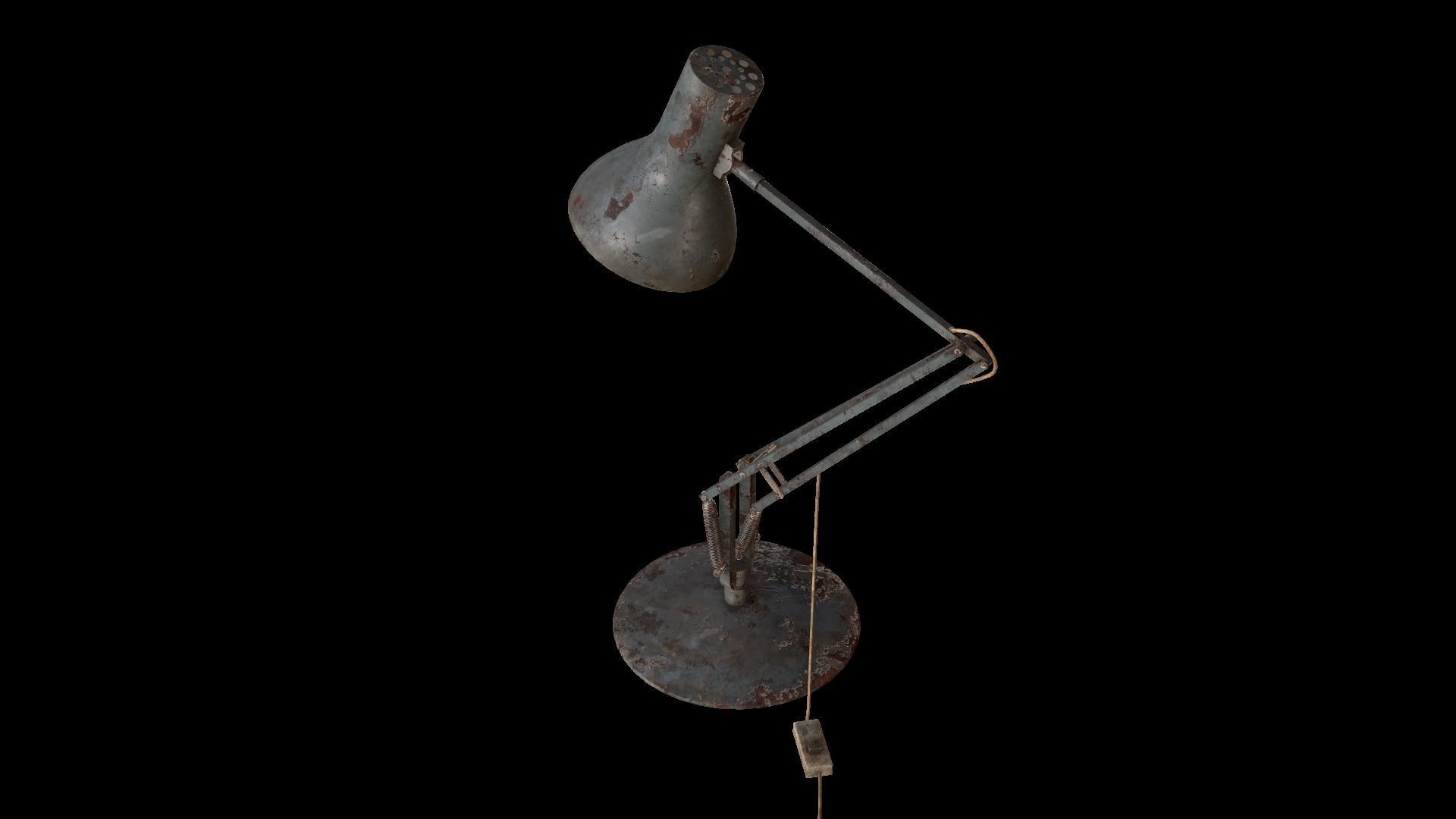 Dirty and rusty Soviet lamp or Old russian light Low-poly 3D model_39