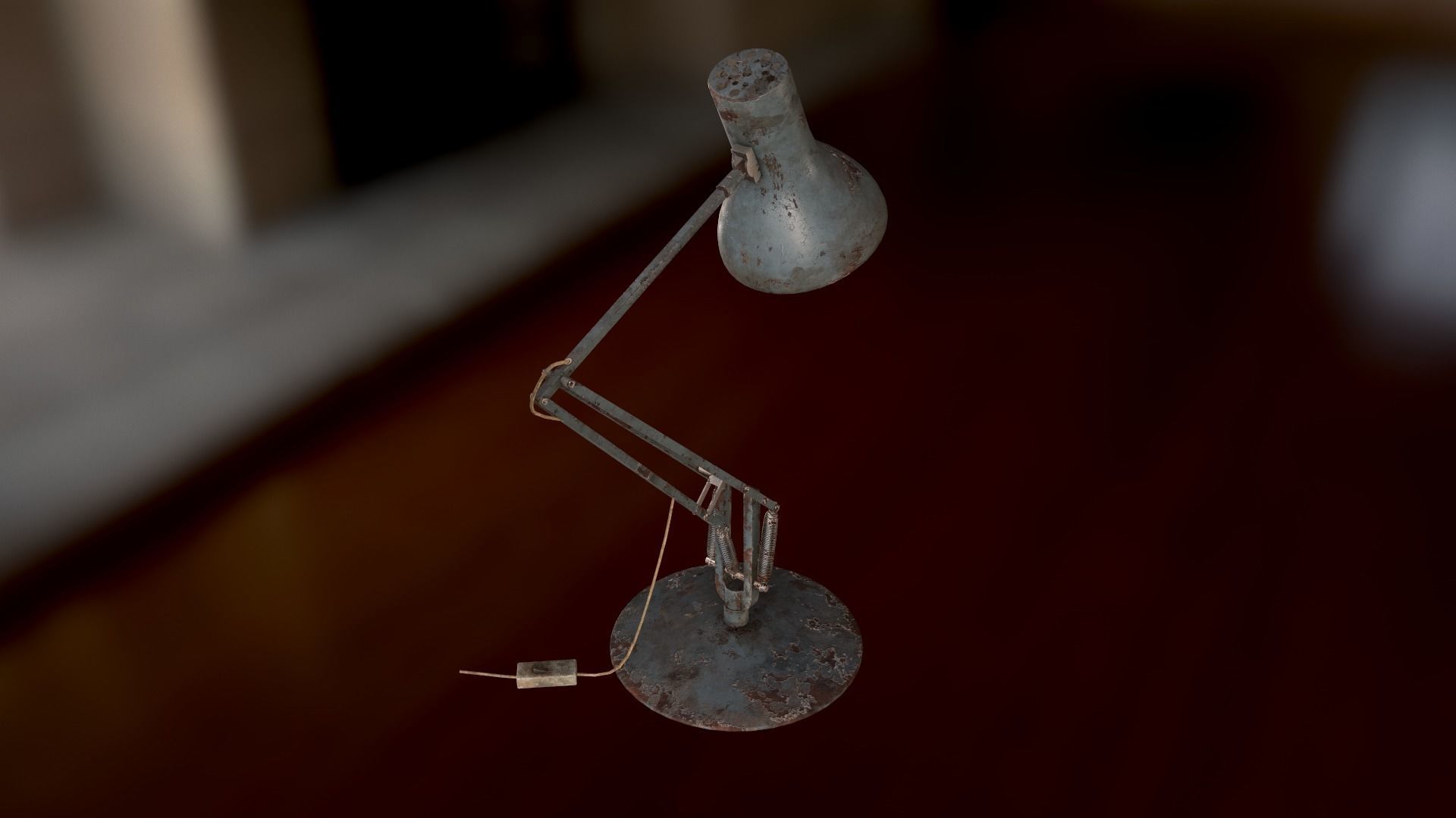 Dirty and rusty Soviet lamp or Old russian light Low-poly 3D model_40