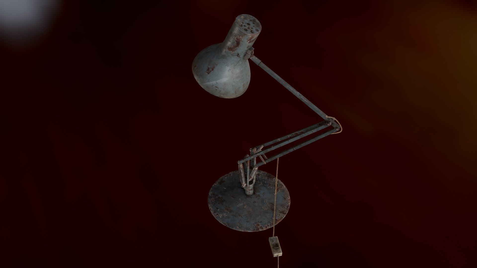 Dirty and rusty Soviet lamp or Old russian light Low-poly 3D model_53