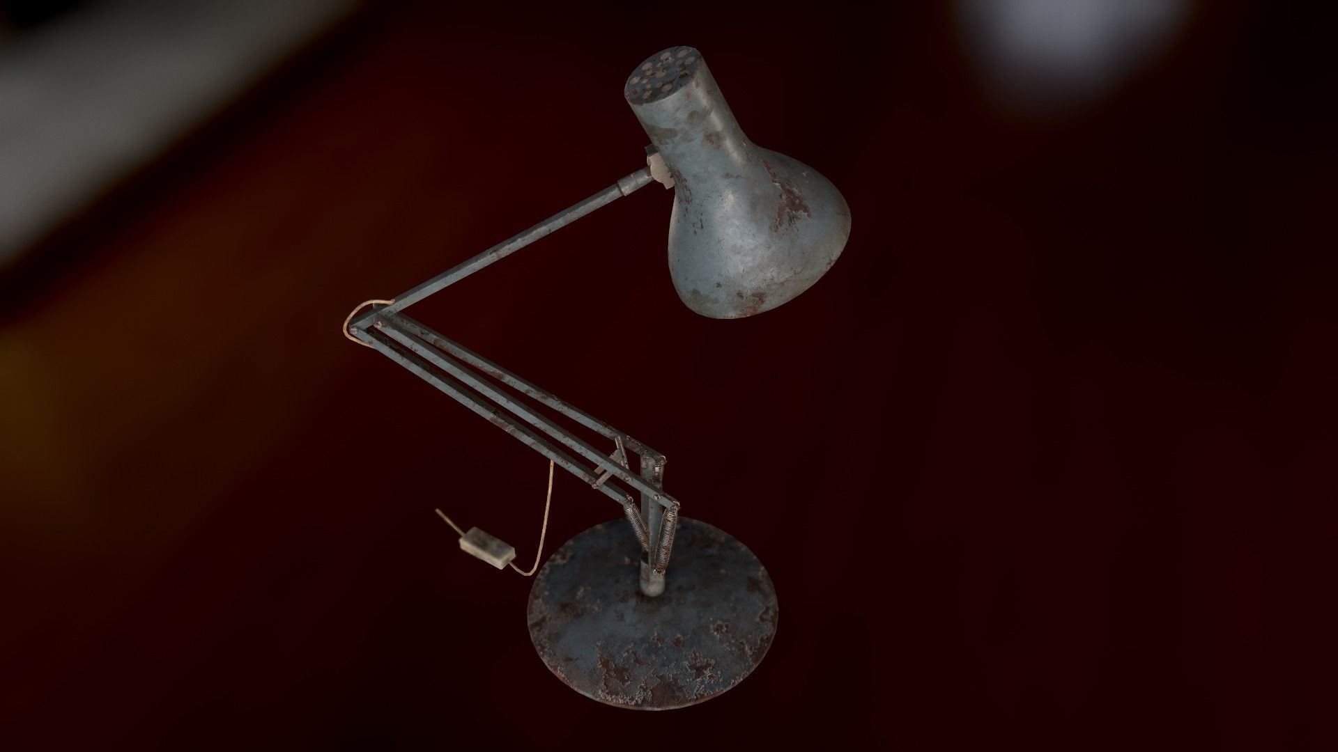 Dirty and rusty Soviet lamp or Old russian light Low-poly 3D model_9