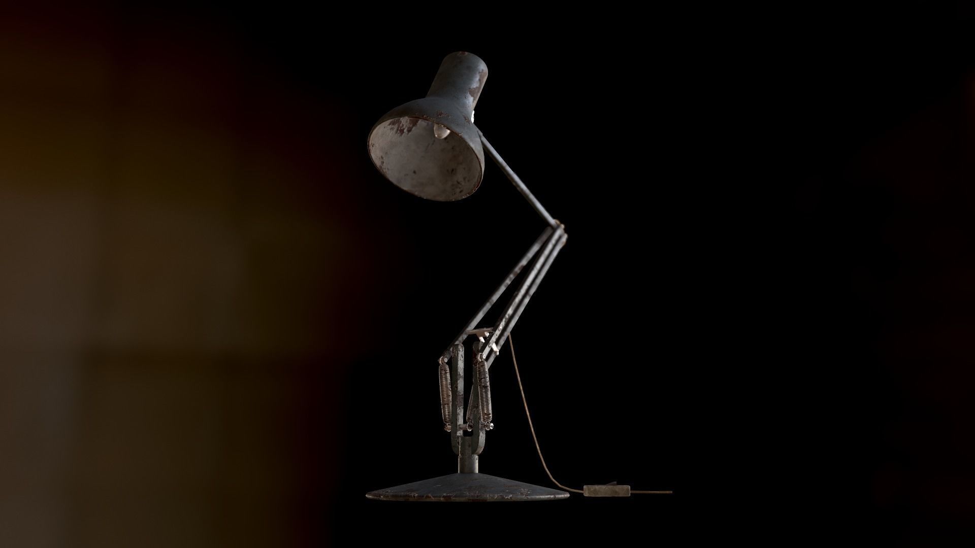 Dirty and rusty Soviet lamp or Old russian light Low-poly 3D model_57