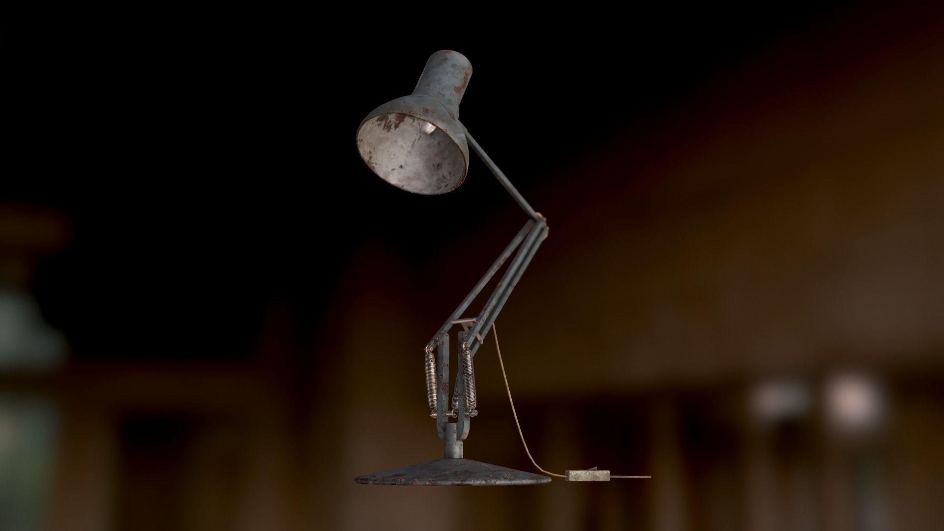 Dirty and rusty Soviet lamp or Old russian light Low-poly 3D model_58