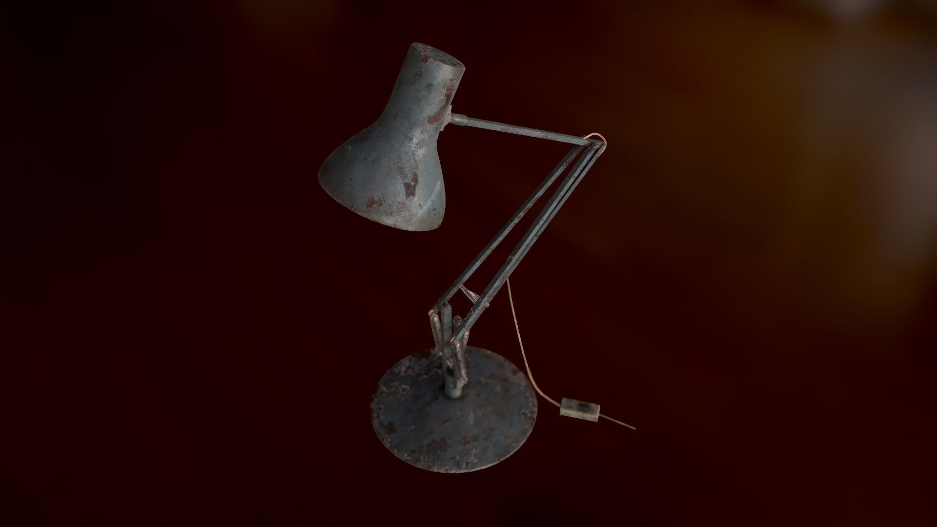 Dirty and rusty Soviet lamp or Old russian light Low-poly 3D model_54