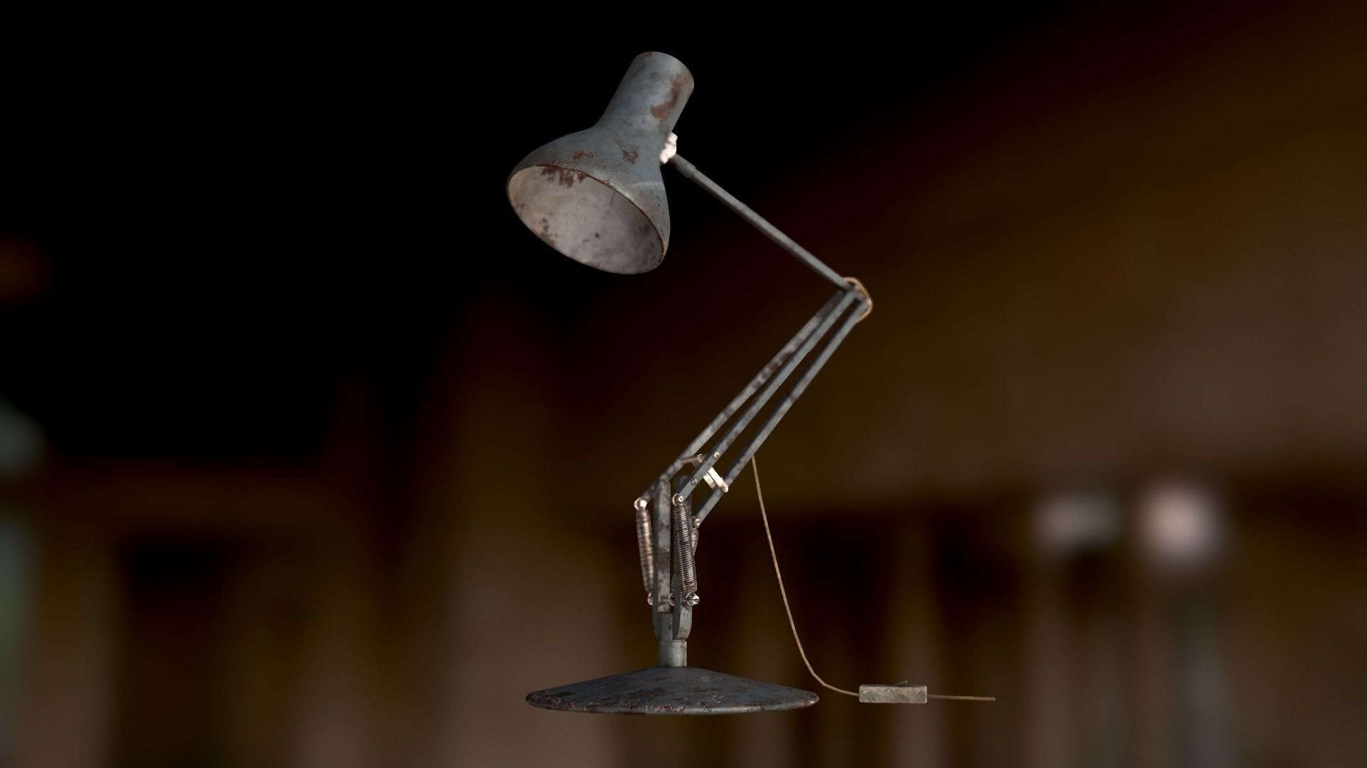 Dirty and rusty Soviet lamp or Old russian light Low-poly 3D model_64