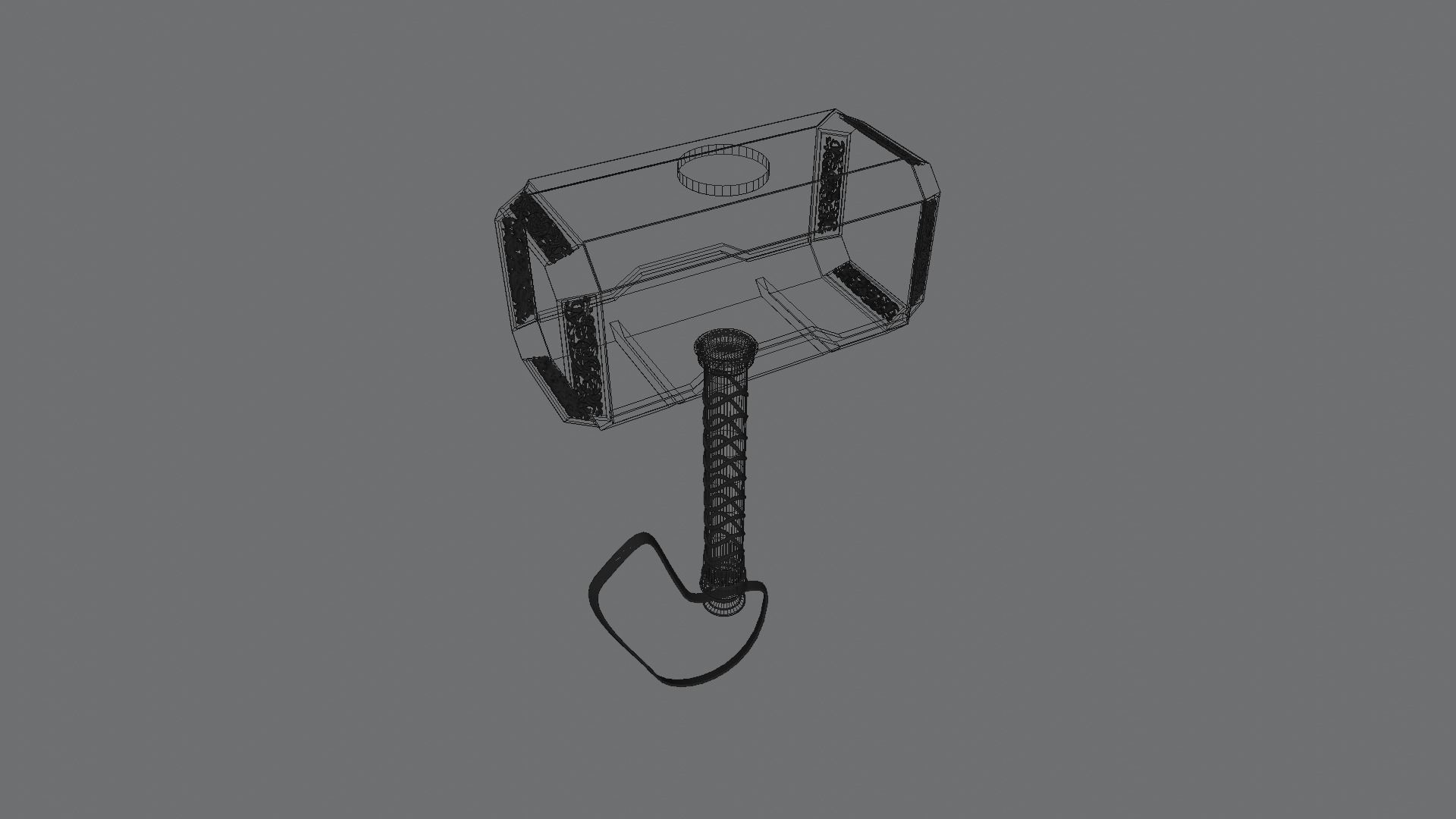 Thors mighty weapon Mjolnir 3D model_12