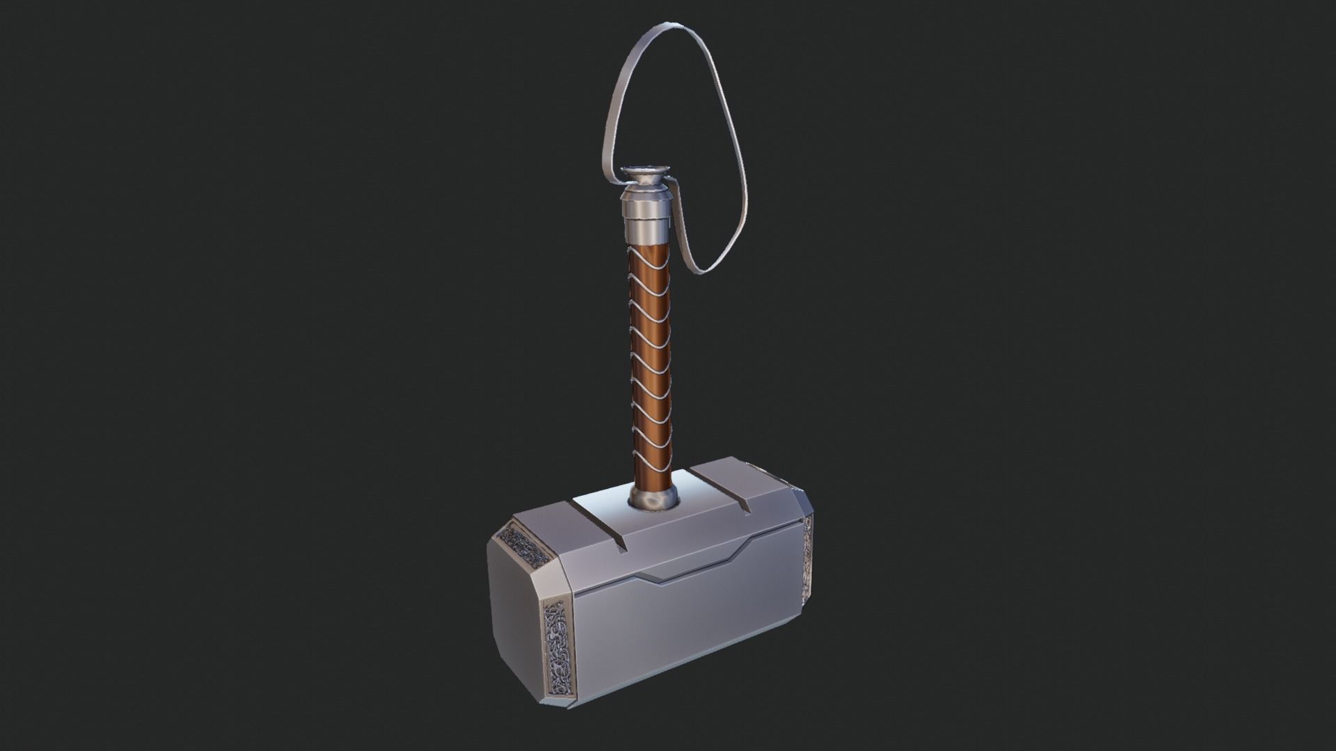 Thors mighty weapon Mjolnir 3D model_6