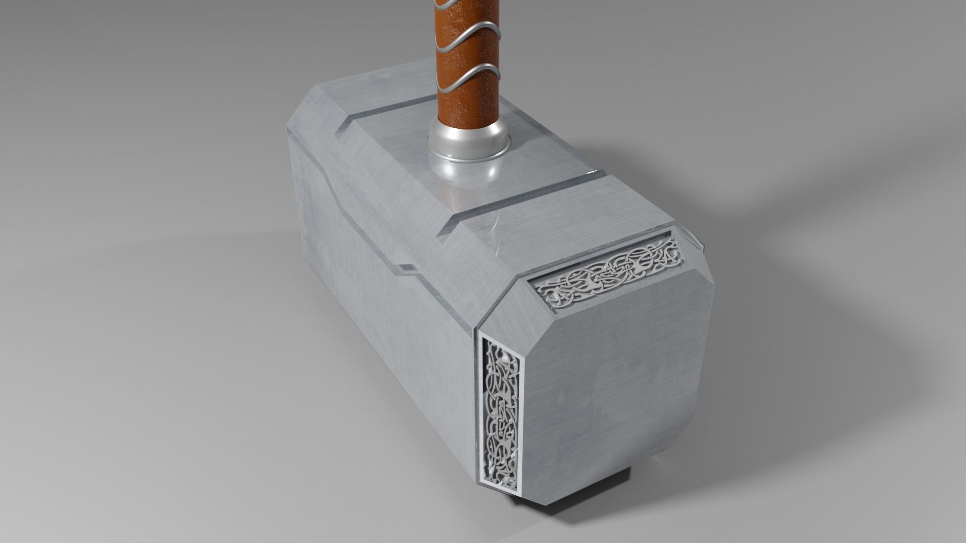 Thors mighty weapon Mjolnir 3D model_1