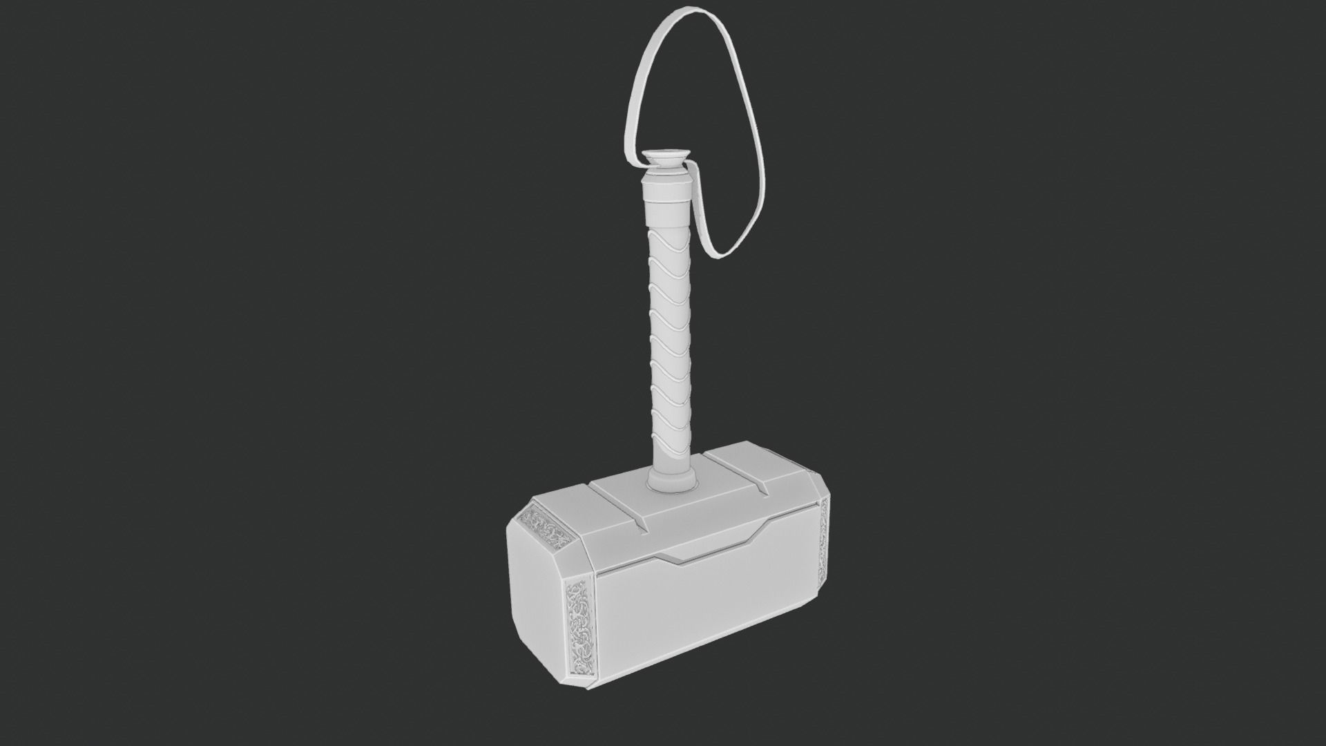 Thors mighty weapon Mjolnir 3D model_7