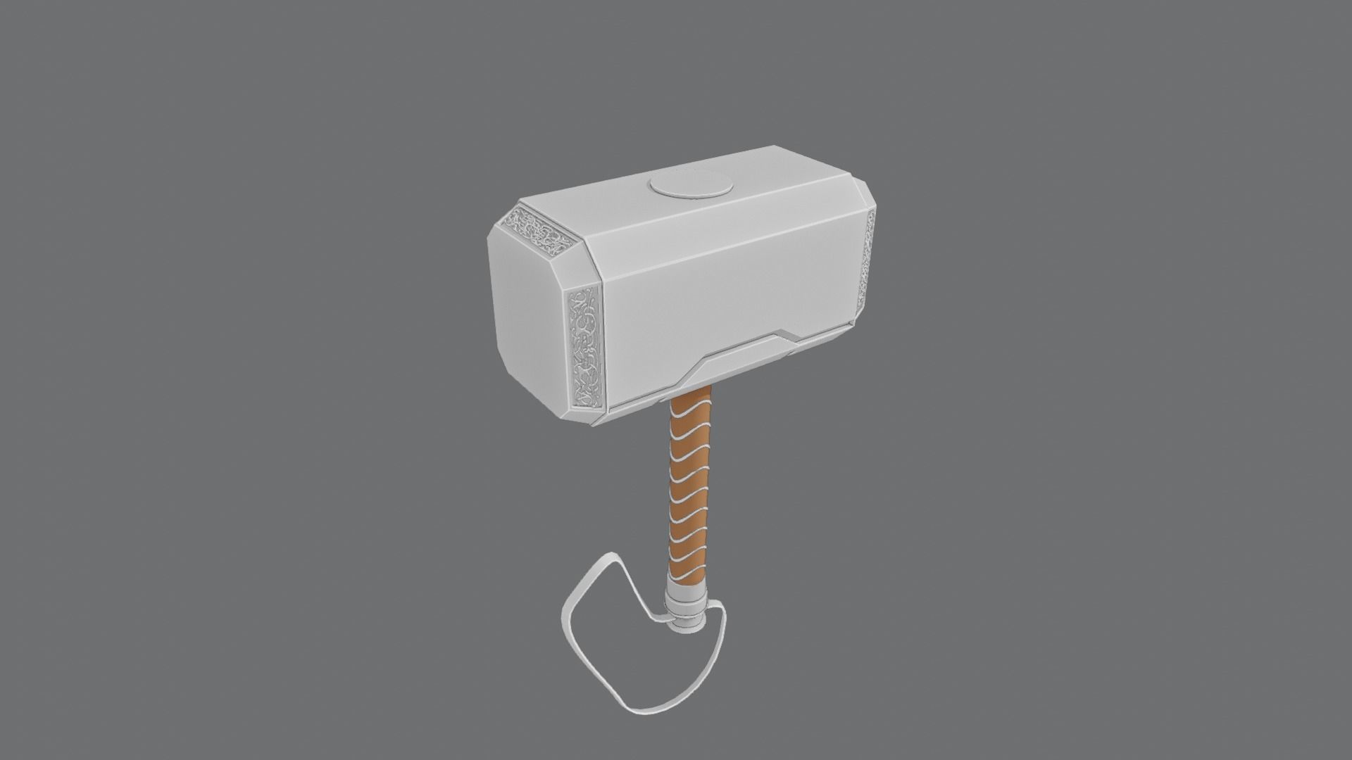 Thors mighty weapon Mjolnir 3D model_9