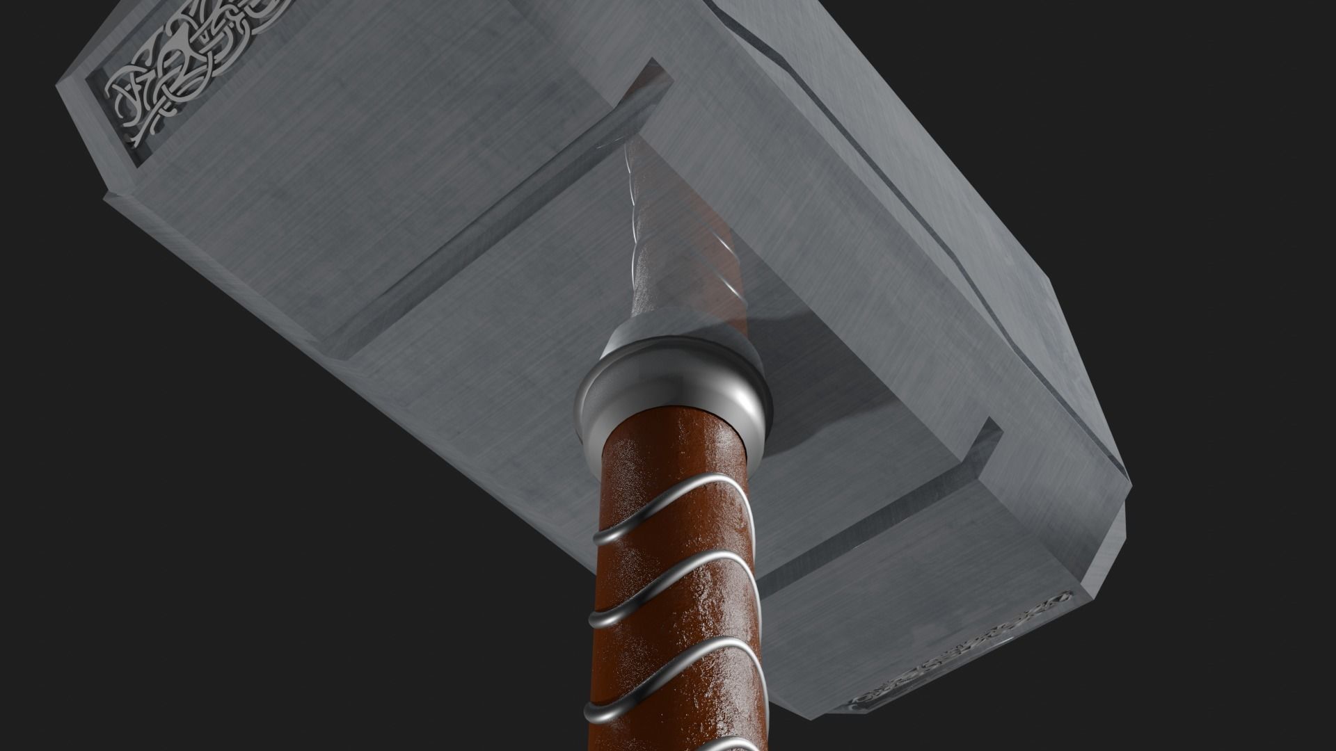 Thors mighty weapon Mjolnir 3D model_5