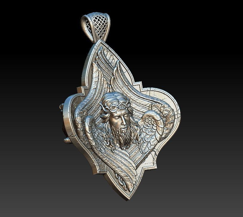  Pendant  cherub  skull 3D model_4