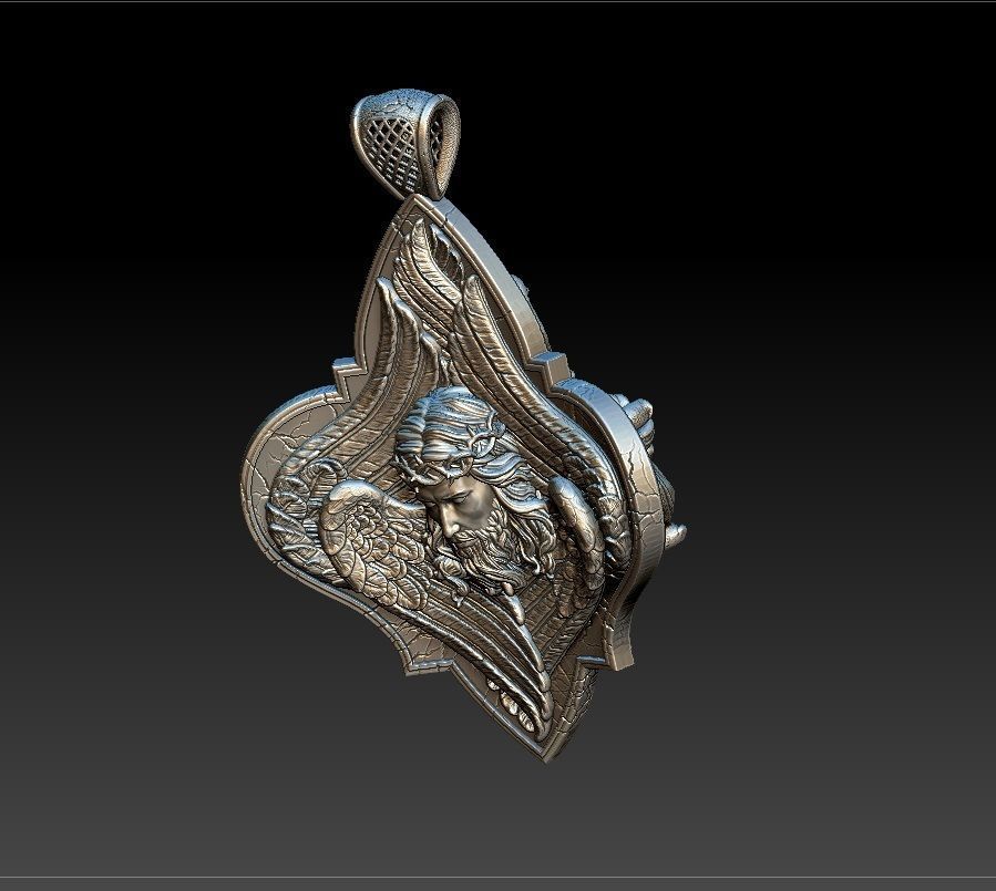  Pendant  cherub  skull 3D model_5