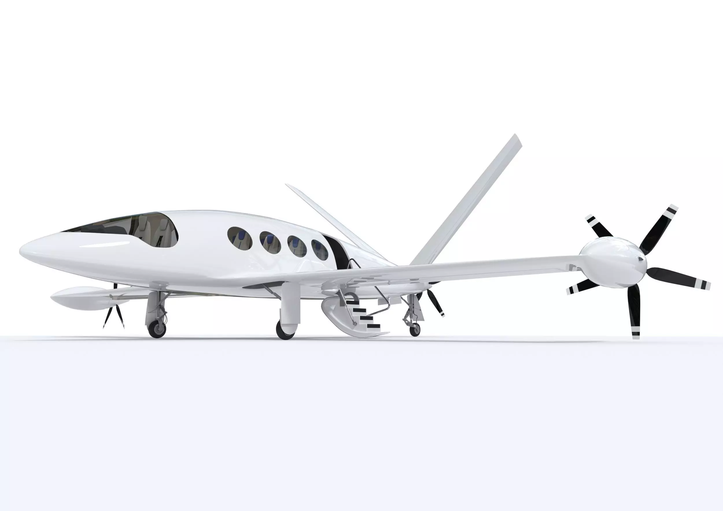 Electric Aircraft Alice Eviation with Interior 3D model_0