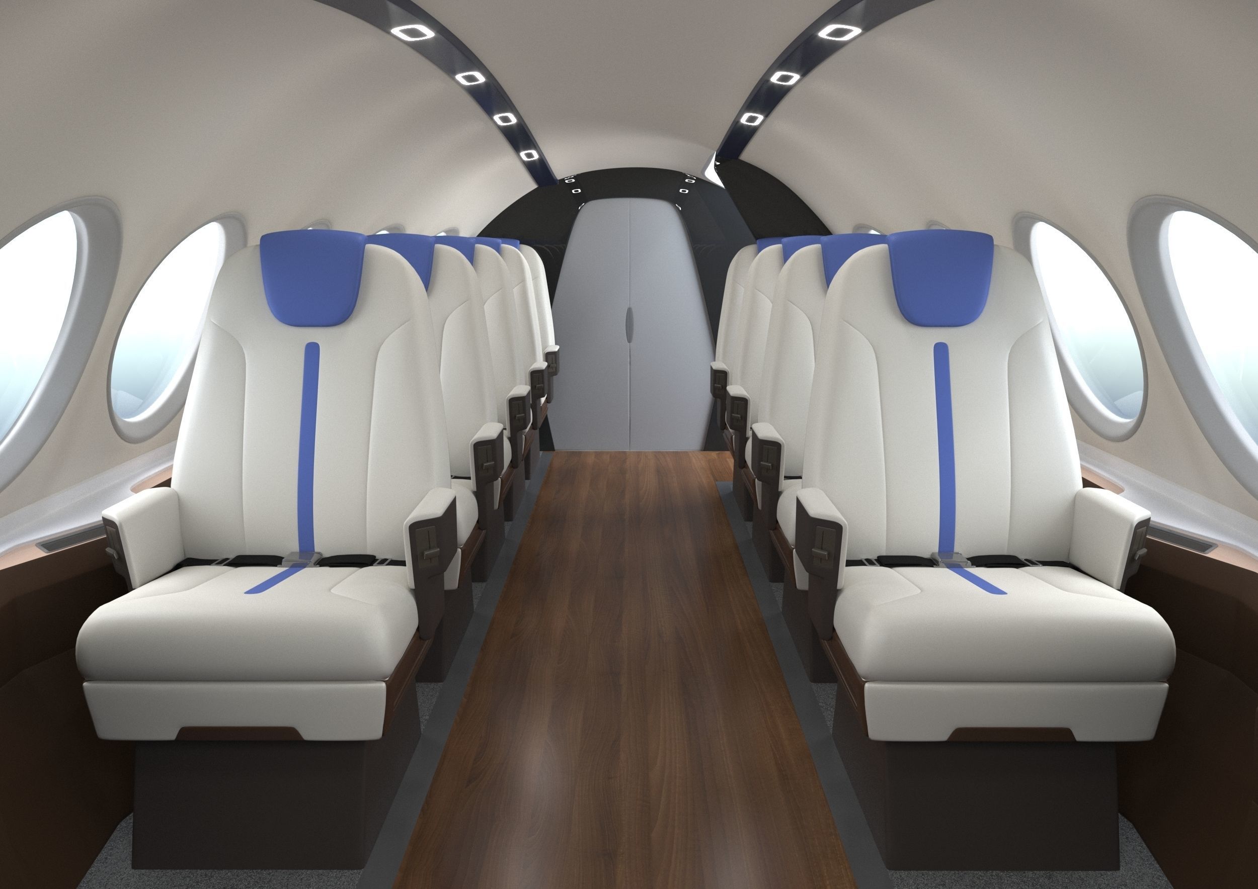 Electric Aircraft Alice Eviation with Interior 3D model_3