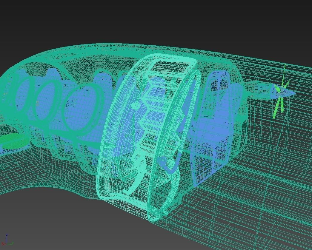 Electric Aircraft Alice Eviation with Interior 3D model_23