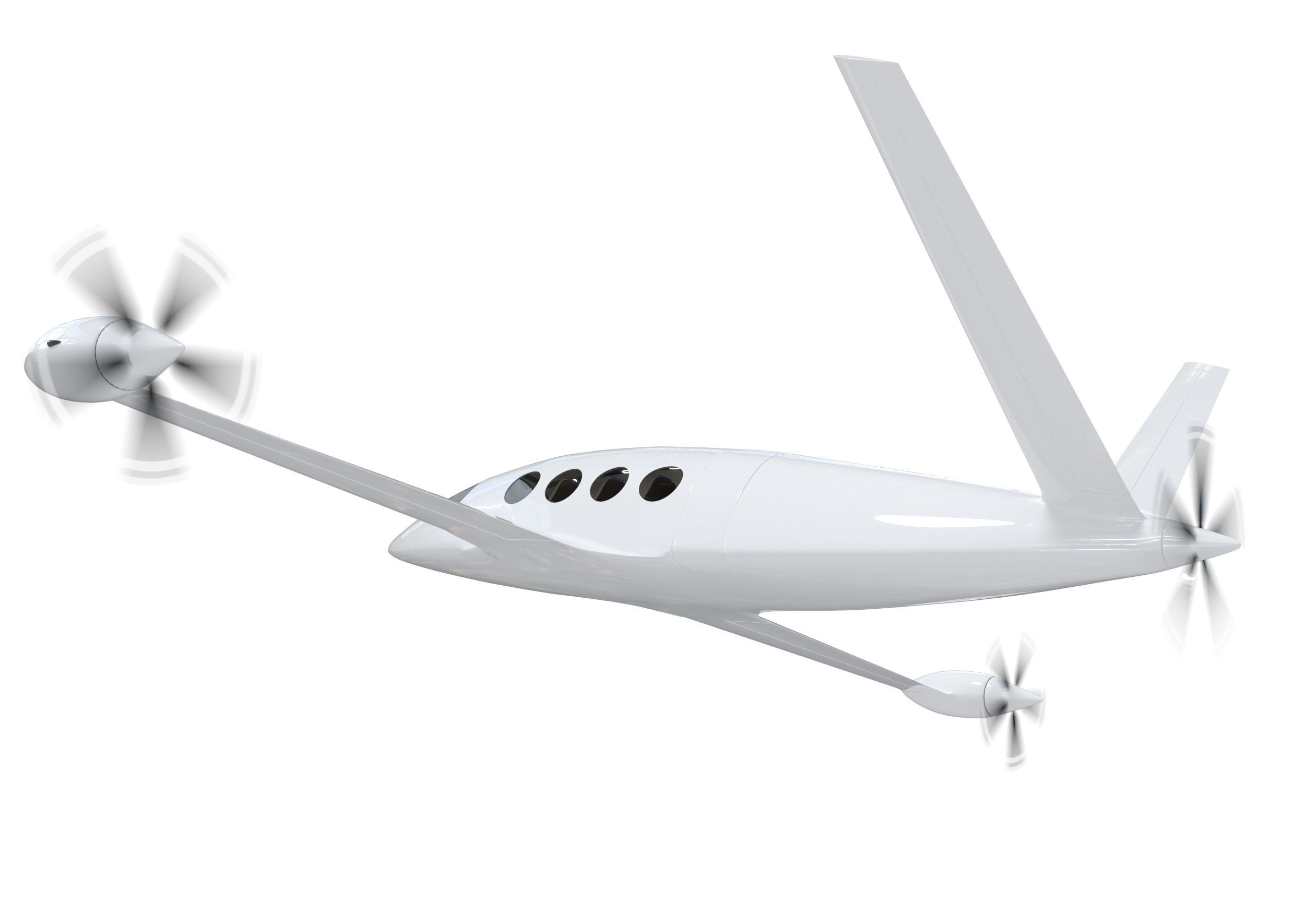 Electric Aircraft Alice Eviation with Interior 3D model_12