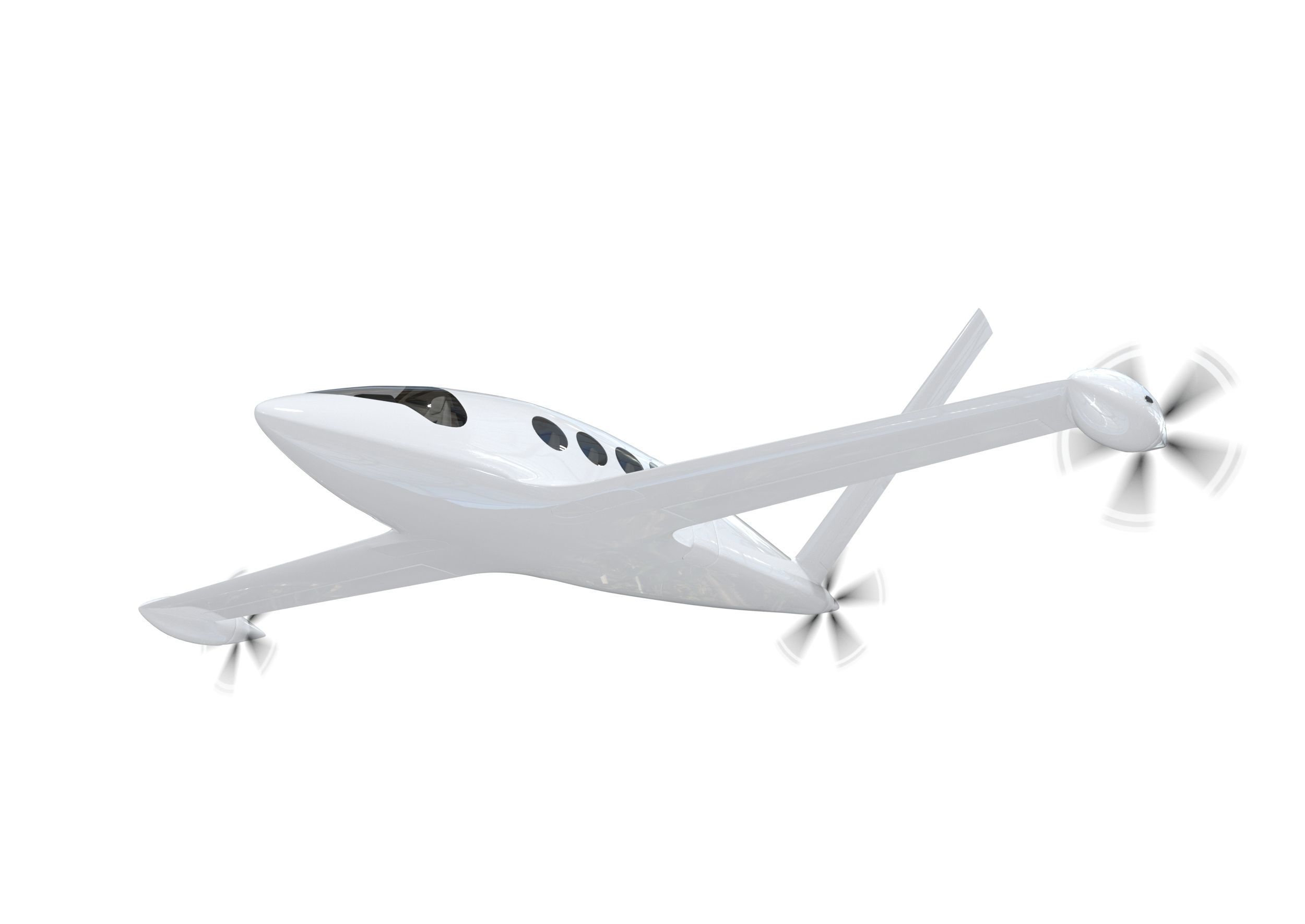 Electric Aircraft Alice Eviation with Interior 3D model_9