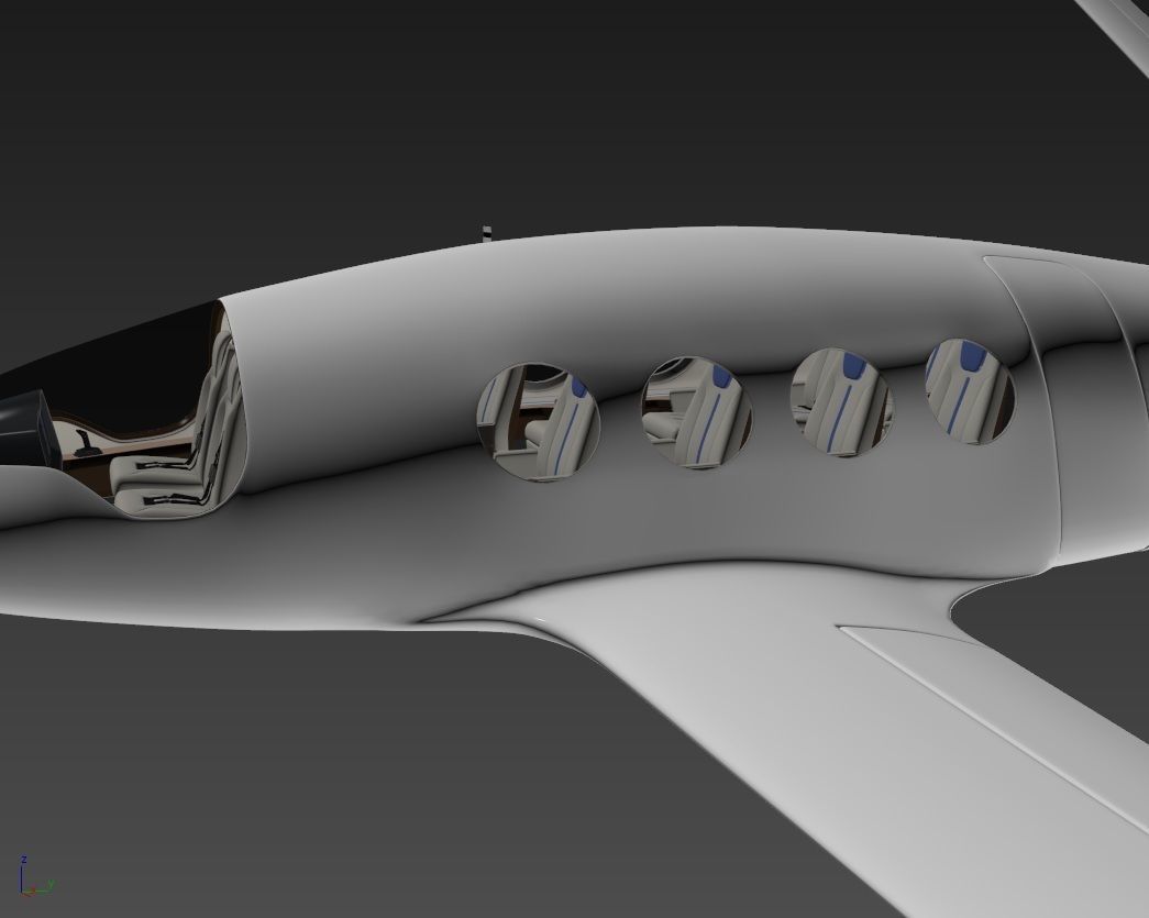 Electric Aircraft Alice Eviation with Interior 3D model_10