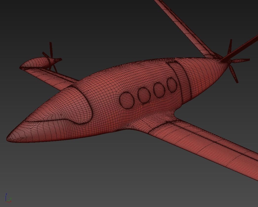 Electric Aircraft Alice Eviation with Interior 3D model_13