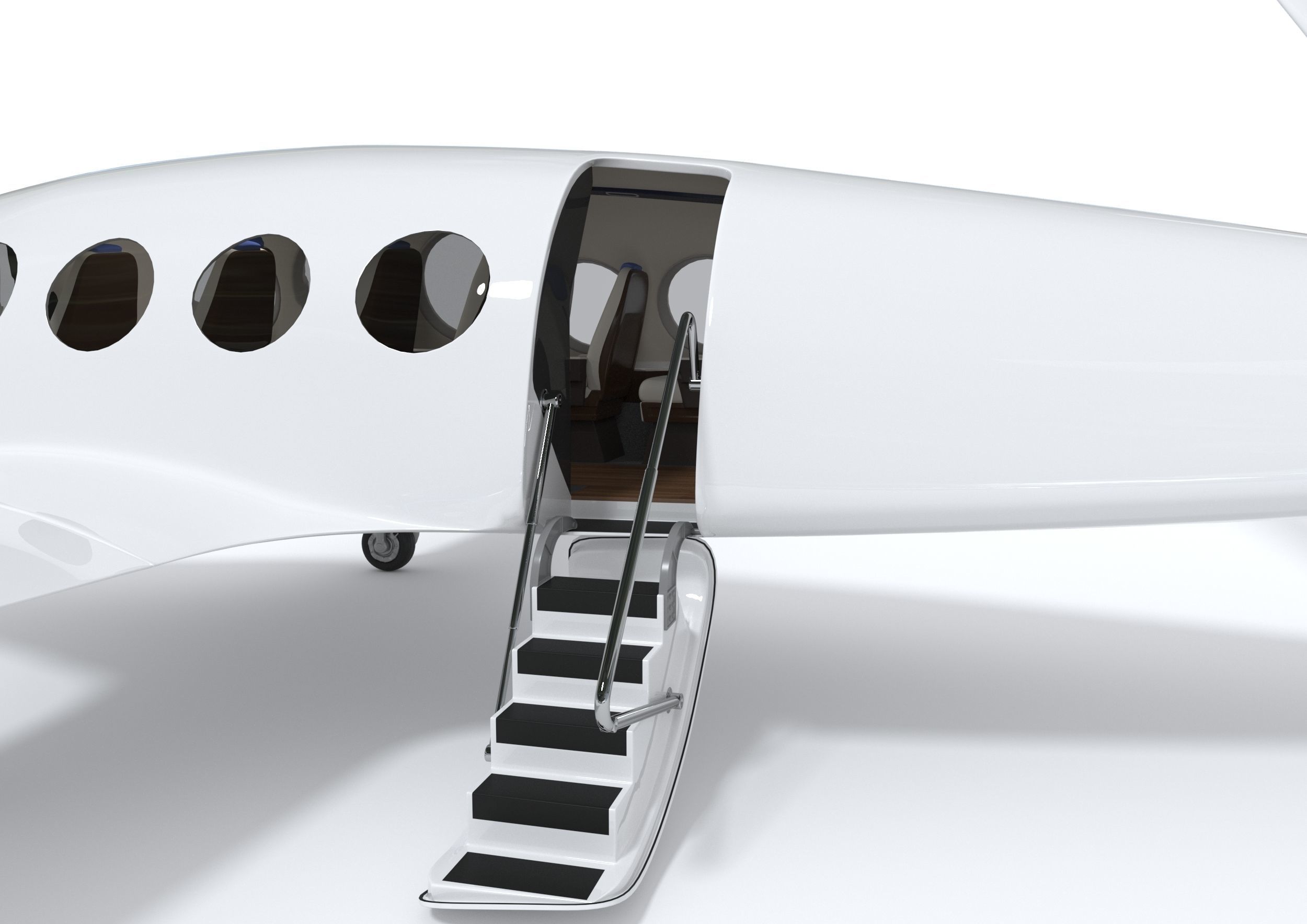 Electric Aircraft Alice Eviation with Interior 3D model_5