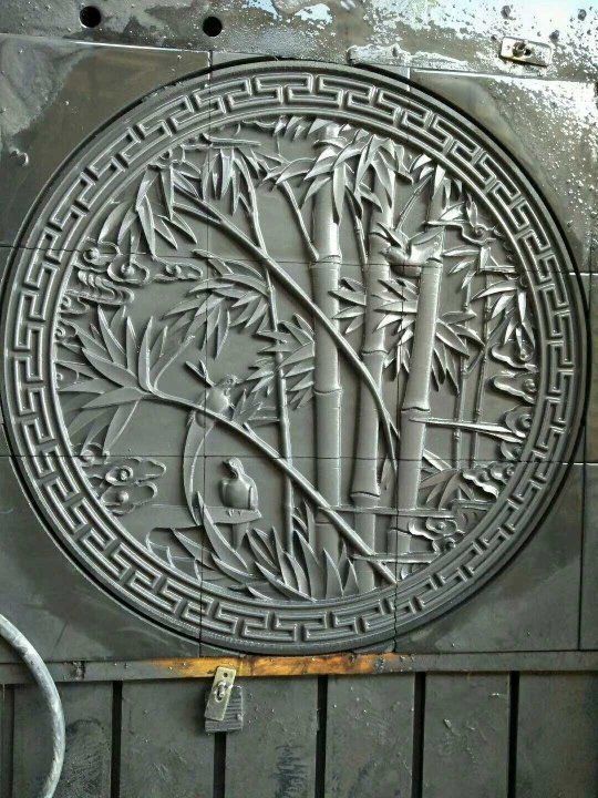 Mural Bamboo wood carving file stl OBJ and ZTL for CNC 3D print model_13