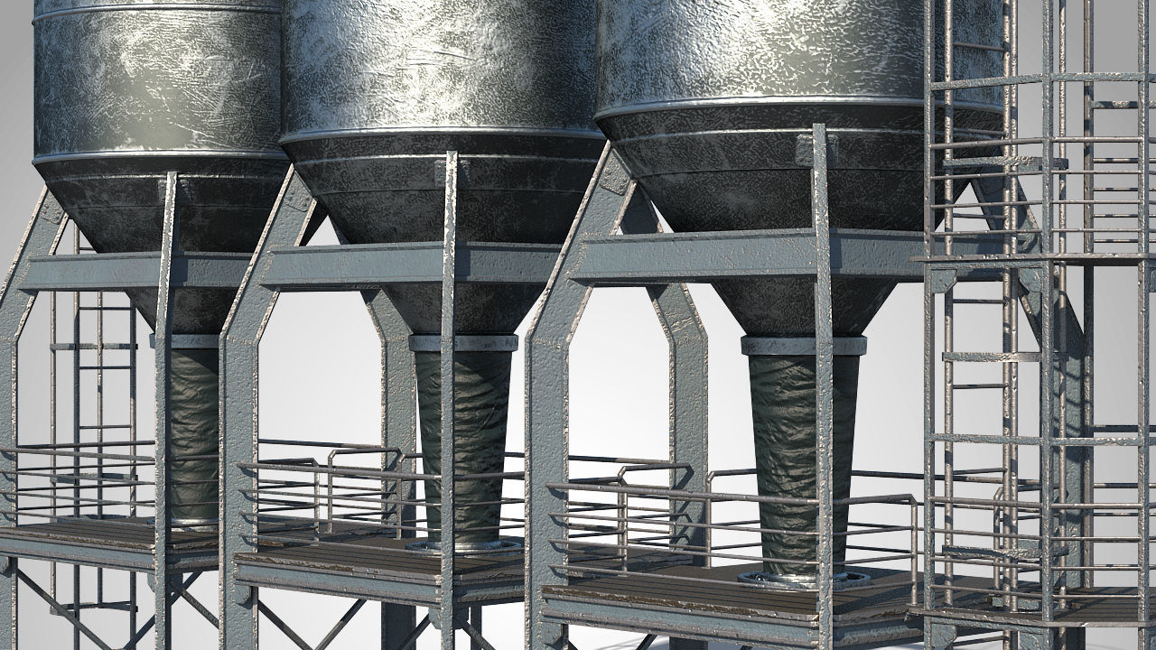 Factory Unit 01 PBR Low-poly 3D model_9