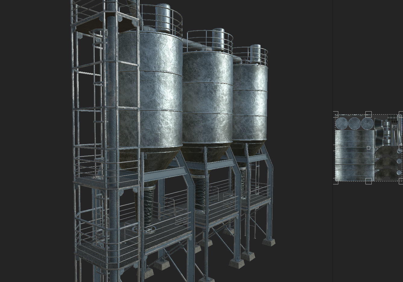 Factory Unit 01 PBR Low-poly 3D model_12