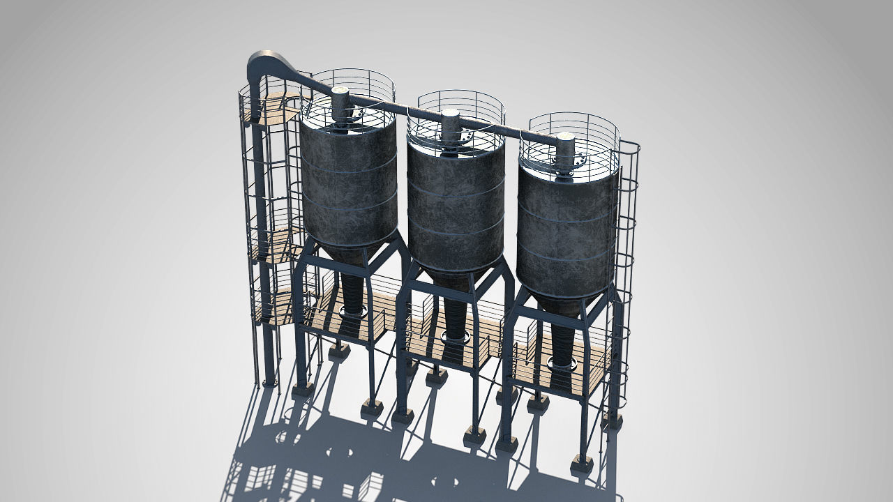 Factory Unit 01 PBR Low-poly 3D model_8