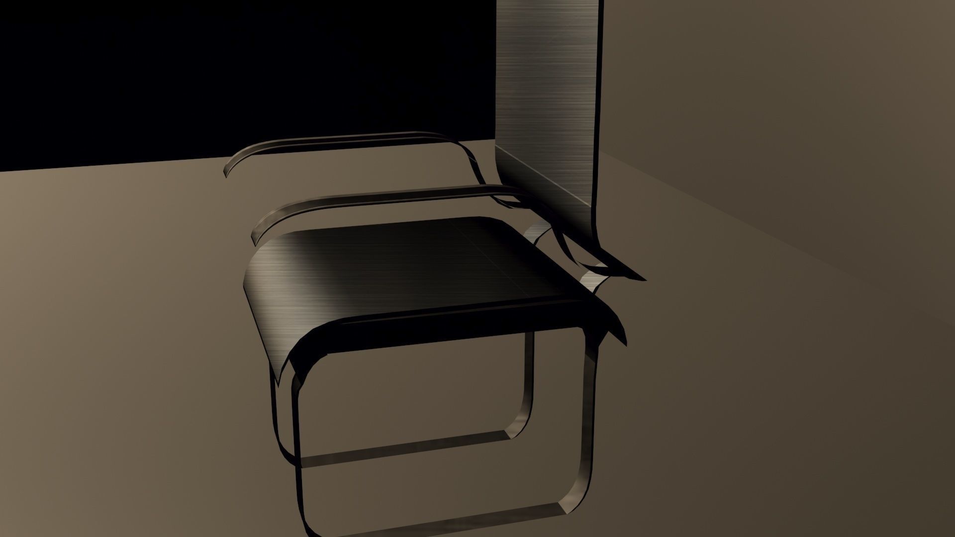metallic chair 3D model_1