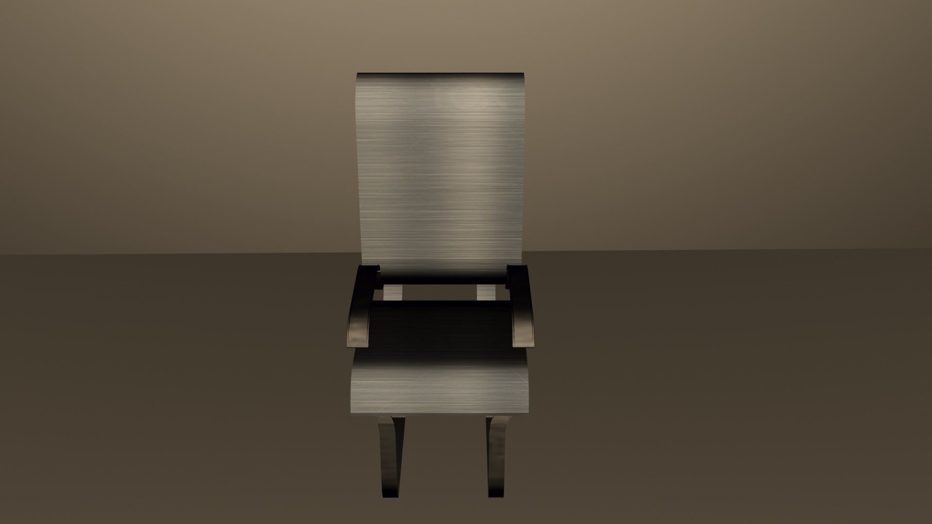 metallic chair 3D model_2