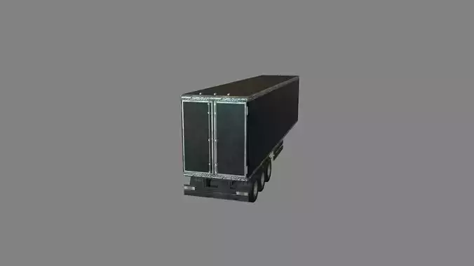 trailer cargo Low-poly 3D model