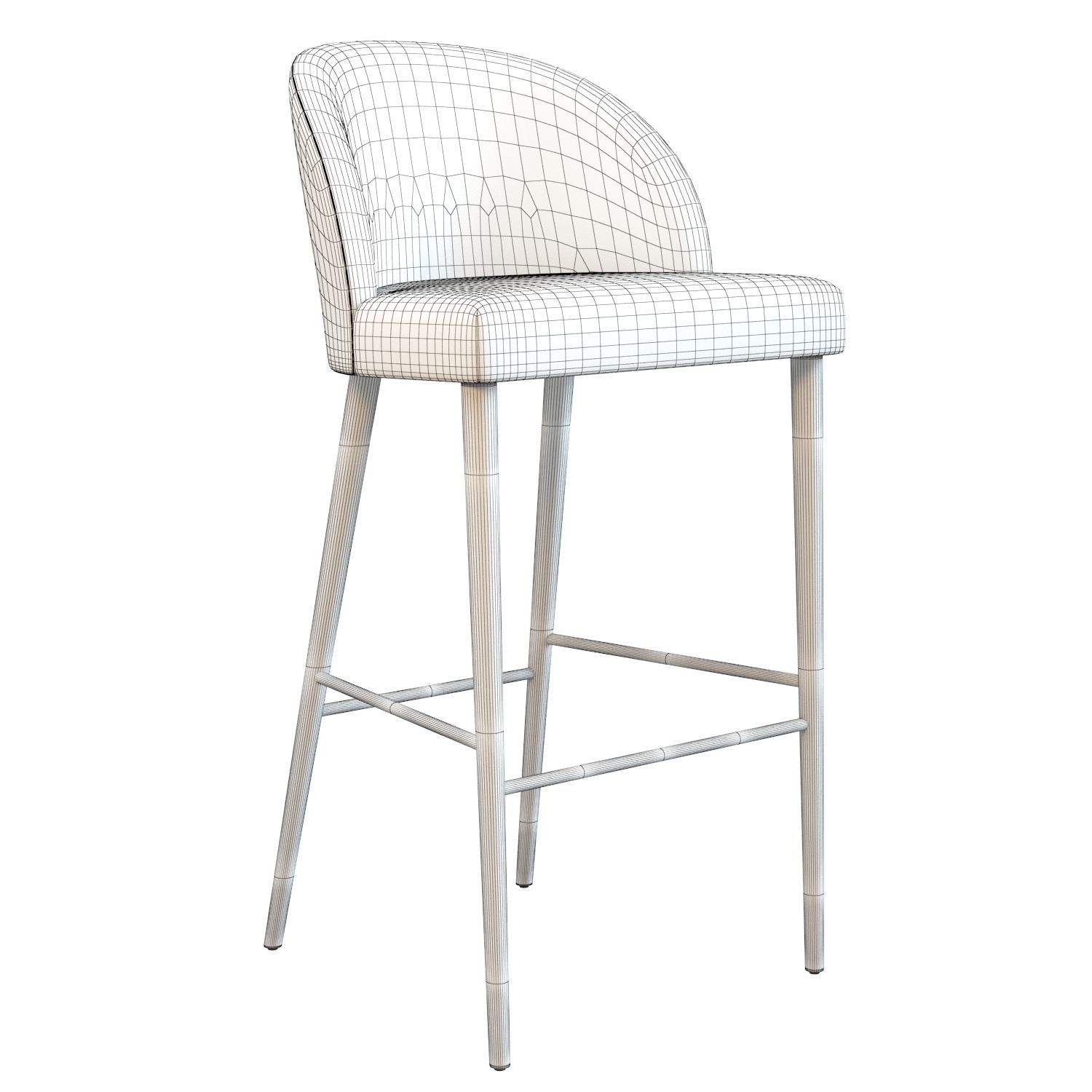 Camille Bar Stool - Crate and Barrel 3D model_6