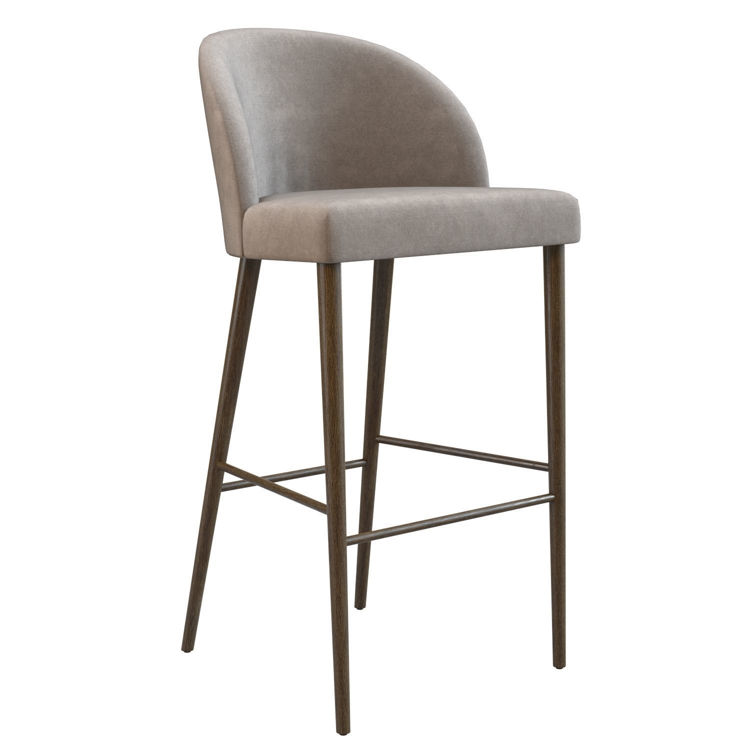 Camille Bar Stool - Crate and Barrel 3D model_2