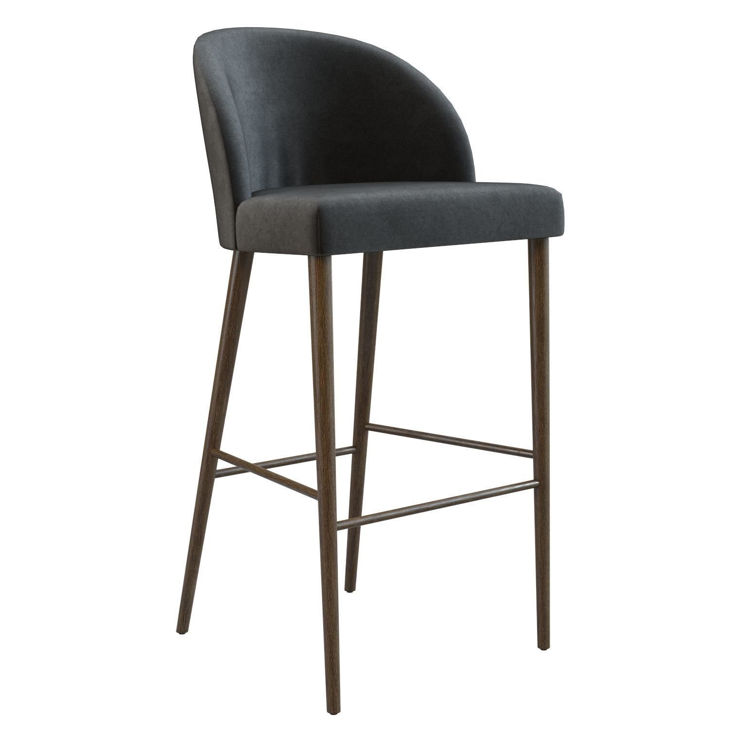 Camille Bar Stool - Crate and Barrel 3D model_1