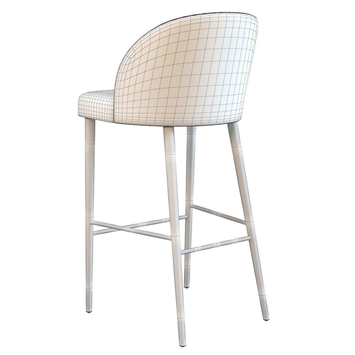 Camille Bar Stool - Crate and Barrel 3D model_8