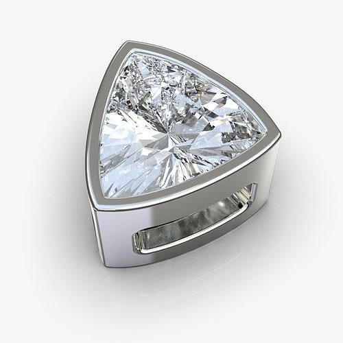 Diamond pendant  trillion 3D print model