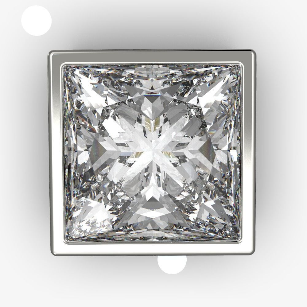 Diamond pendantn square  3D print model_5