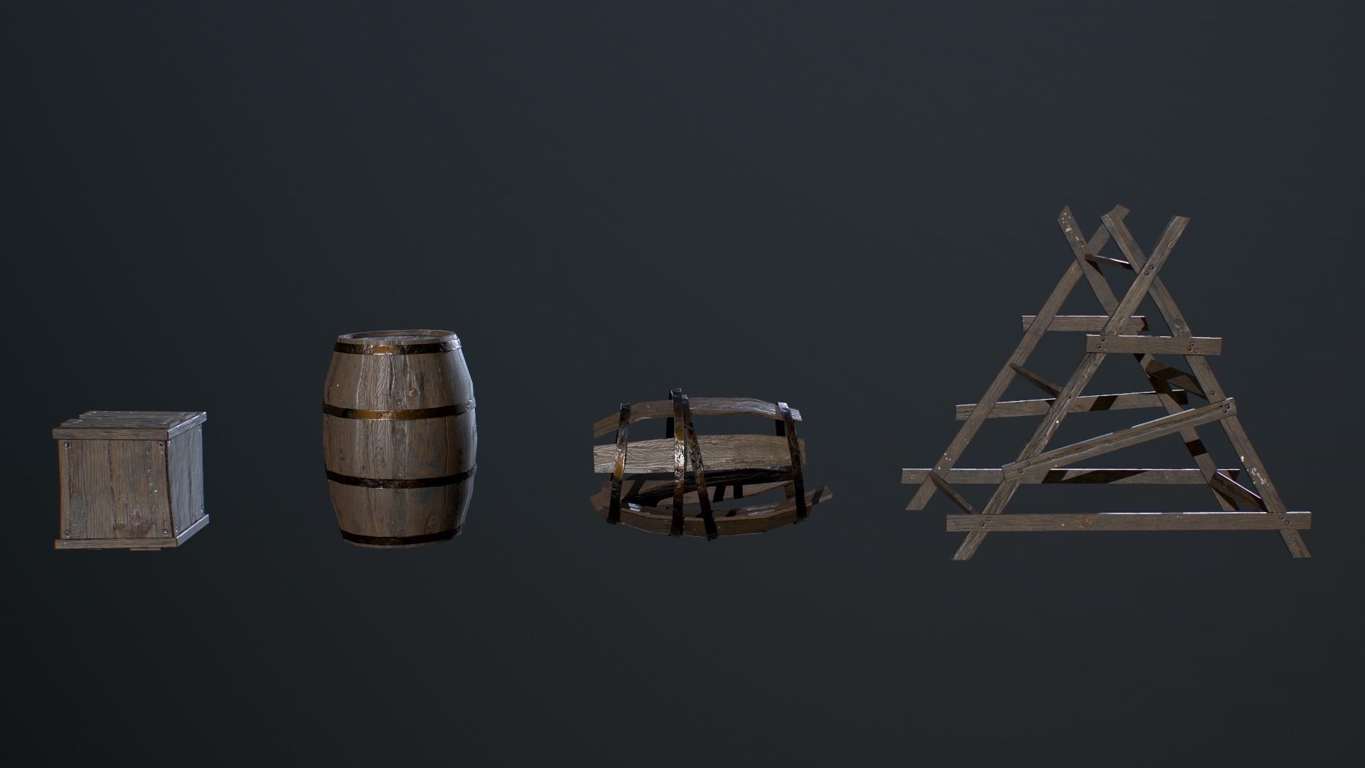 Medieval Small Props Pack Low-poly Low-poly 3D model_2