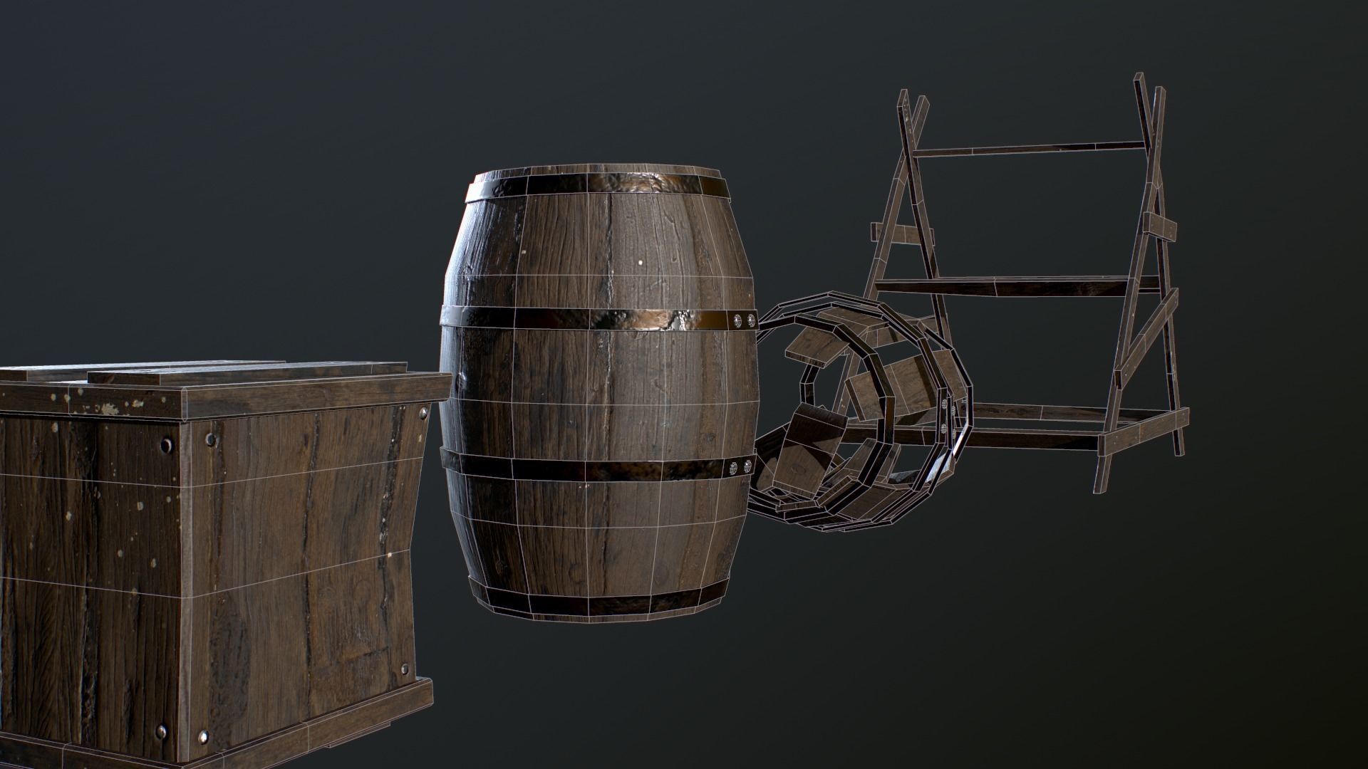 Medieval Small Props Pack Low-poly Low-poly 3D model_4