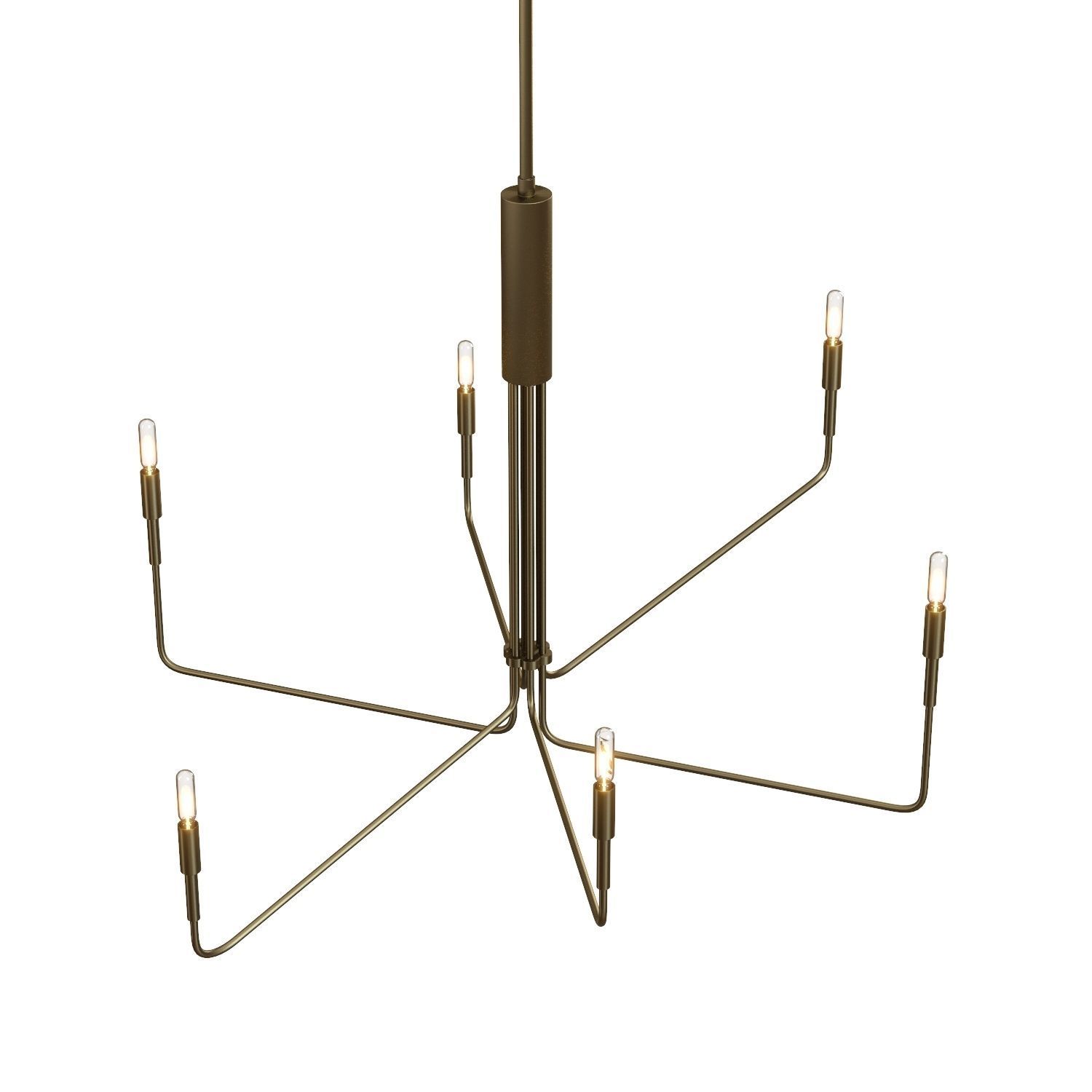 Clive 6-Arm Chandelier - Crate and Barrel 3D model_5