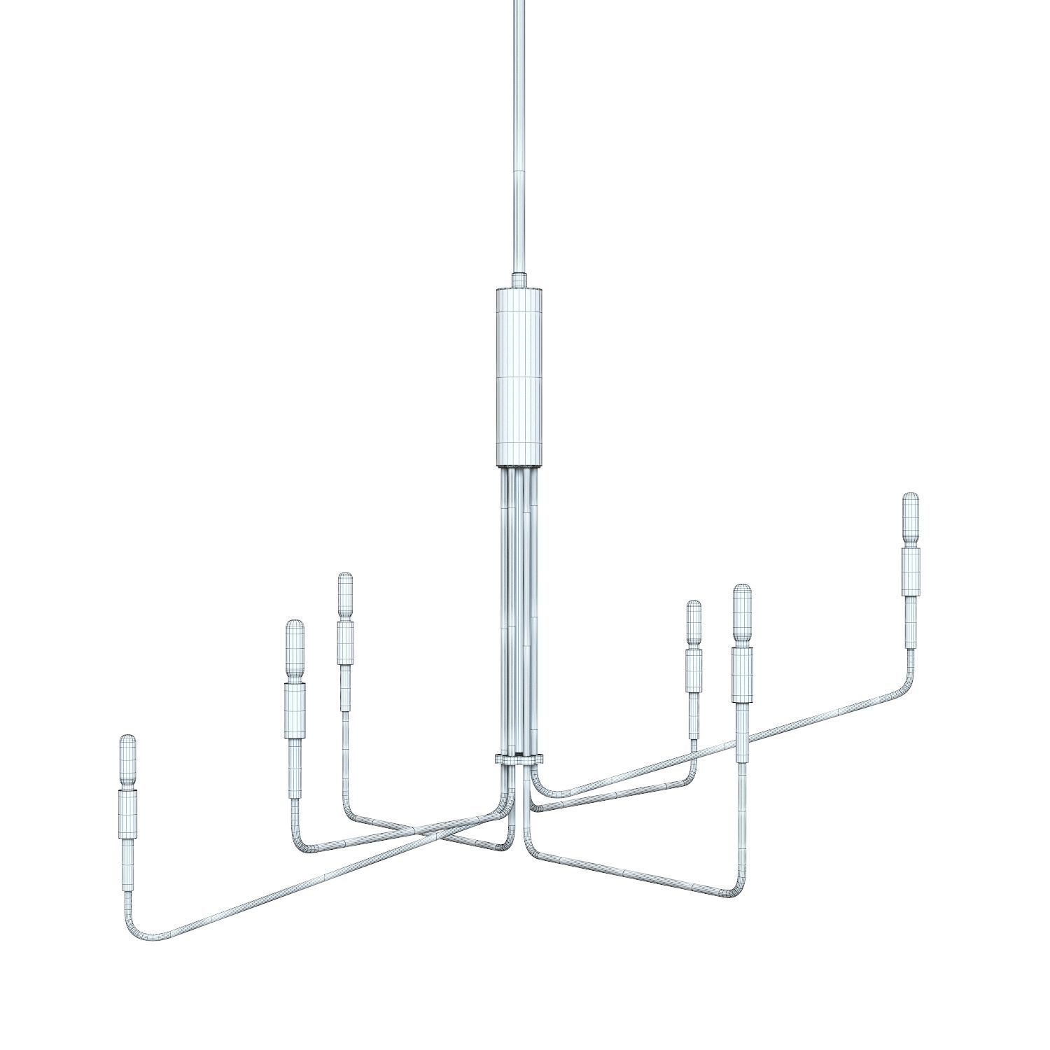 Clive 6-Arm Chandelier - Crate and Barrel 3D model_3