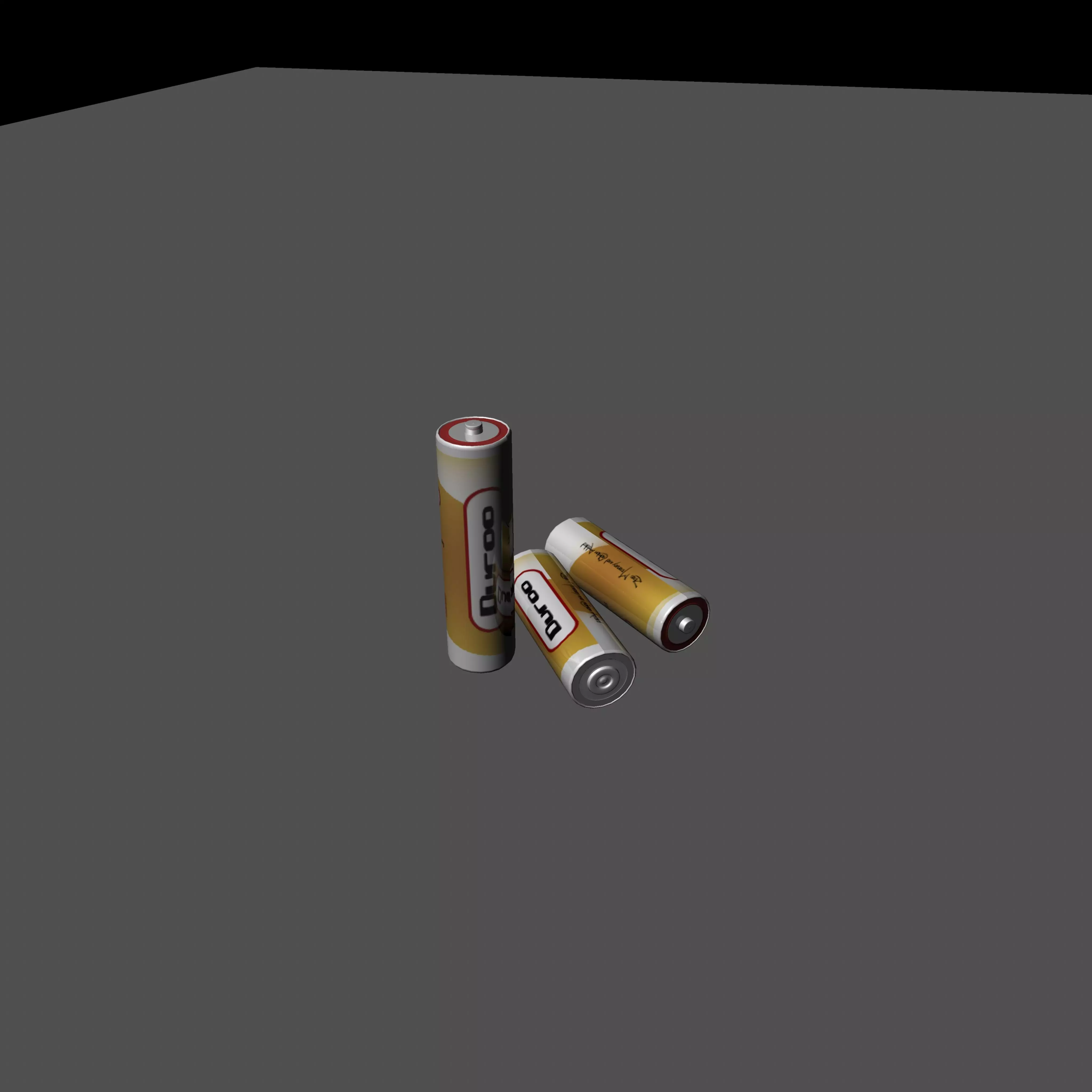 Battery three aa batteries Free low-poly 3D model